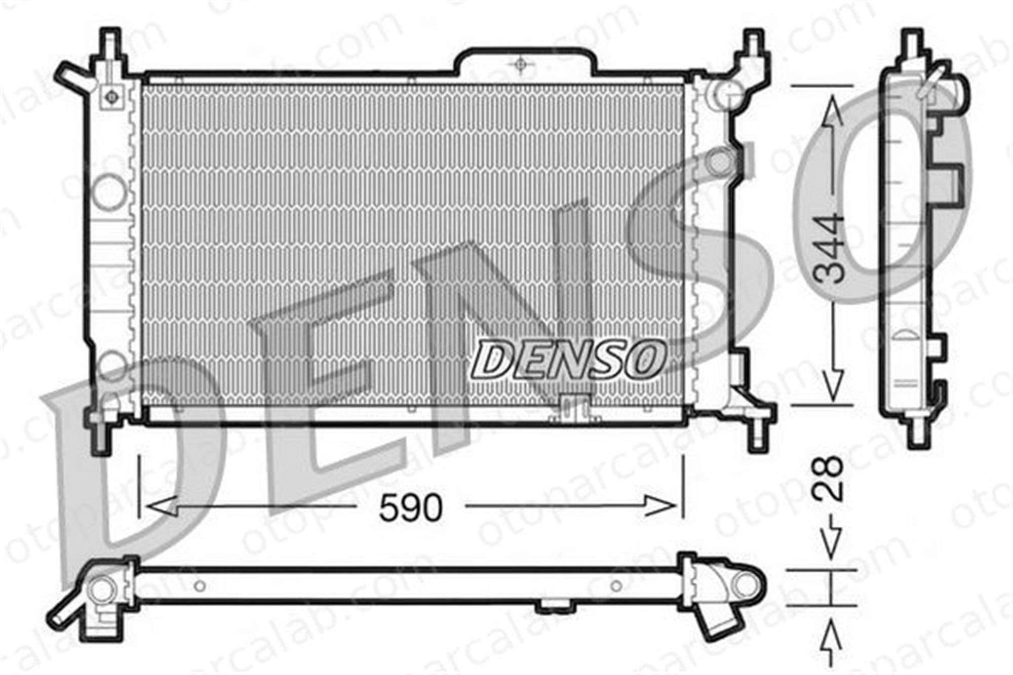 DENSO DRM20015 Su Radyatörü OPEL ASTRA F Station wagon ASTRA F DRM20015 1300148