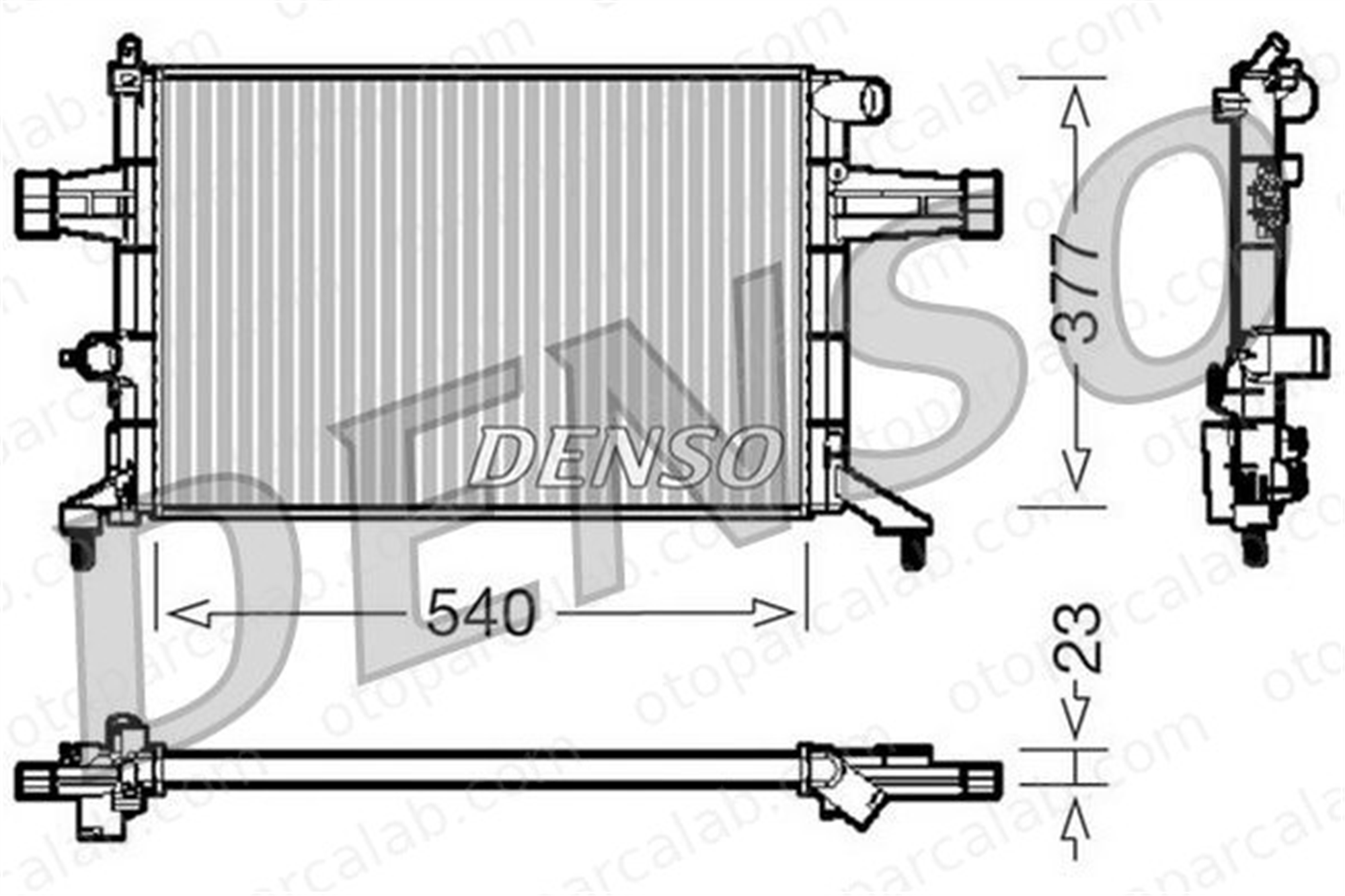 DENSO DRM20082 Su Radyatörü OPEL ASTRA G Station wagon ASTRA G Sedan DRM20082 90570725