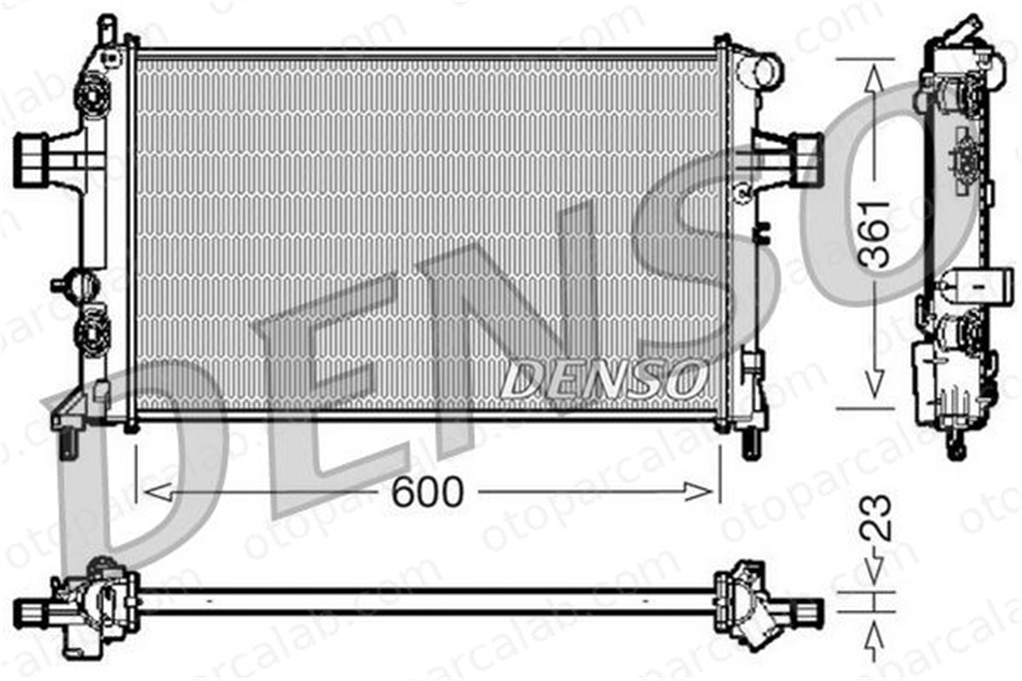 DENSO DRM20086 Su Radyatörü OPEL ASTRA G Station wagon ASTRA G Sedan DRM20086 1300196