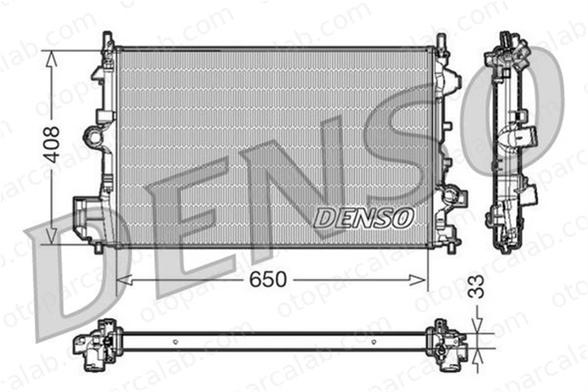 DENSO DRM20088 Su Radyatörü SAAB 9-3 9-3 Station wagon DRM20088 1300264