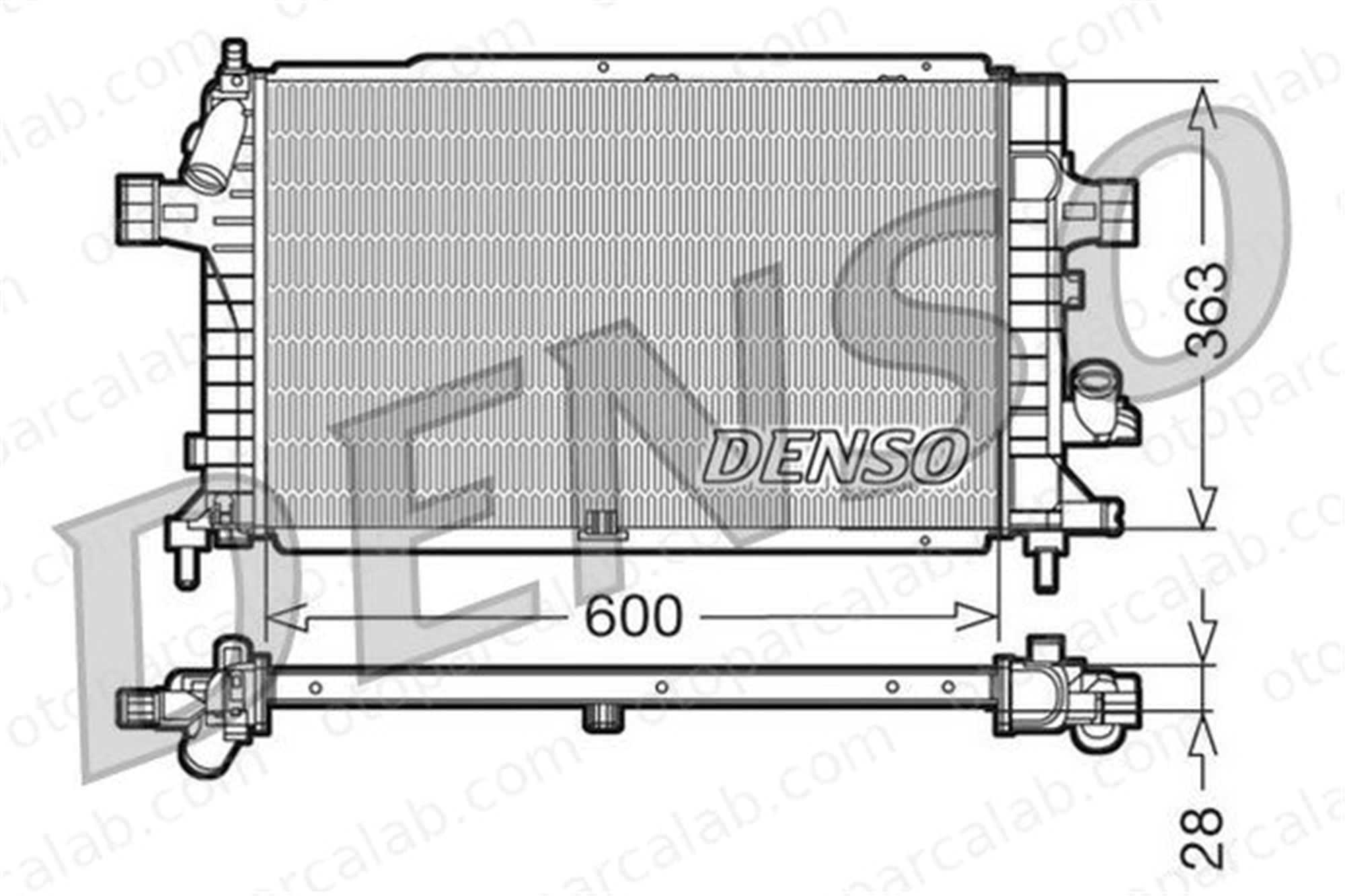 DENSO DRM20102 Su Radyatörü OPEL ASTRA H ASTRA H Station wagon 13143570 1300269