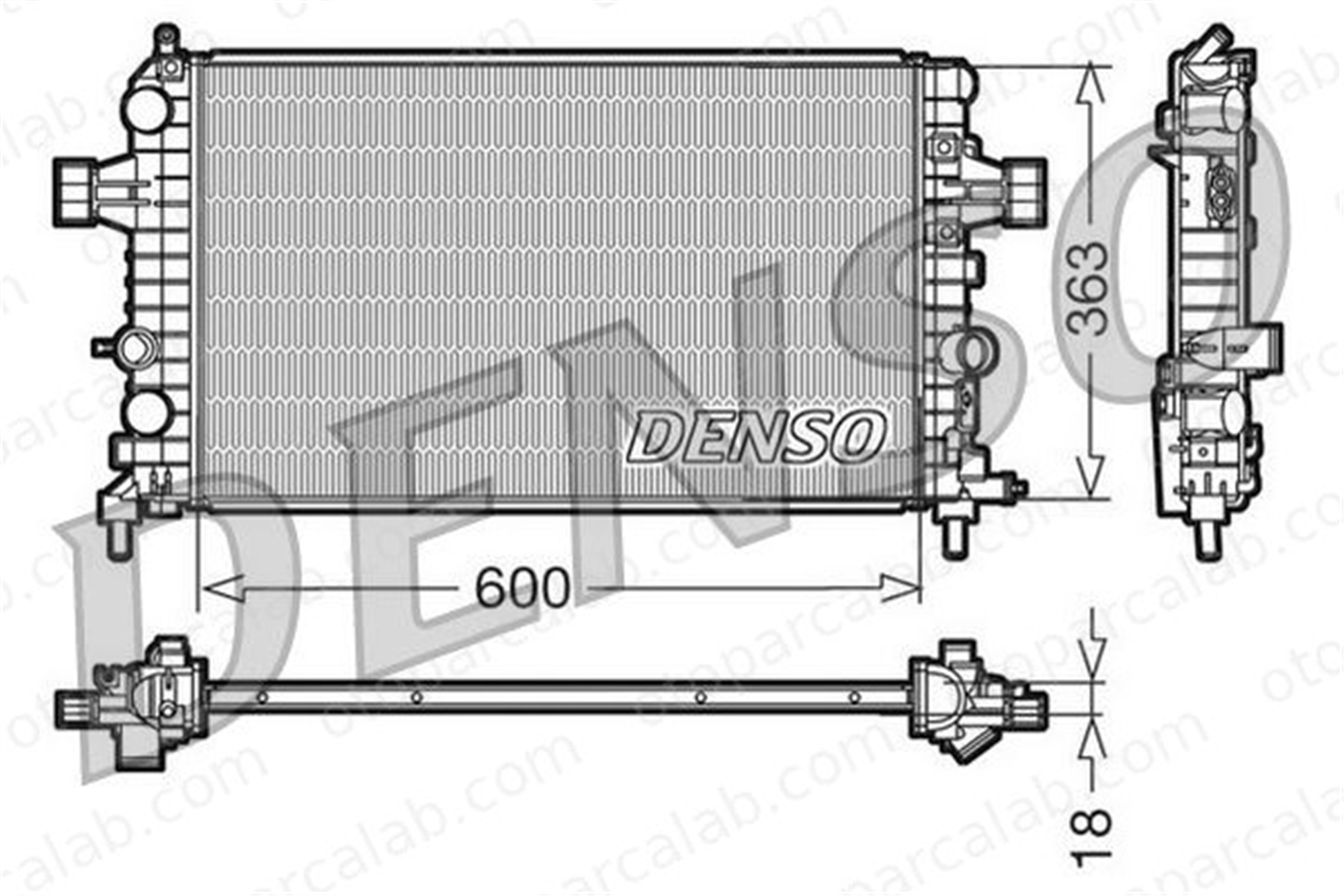 DENSO DRM20103 Su Radyatörü OPEL ASTRA H Station wagon ZAFIRA / ZAFIRA FAMILY B 13145211 1300266