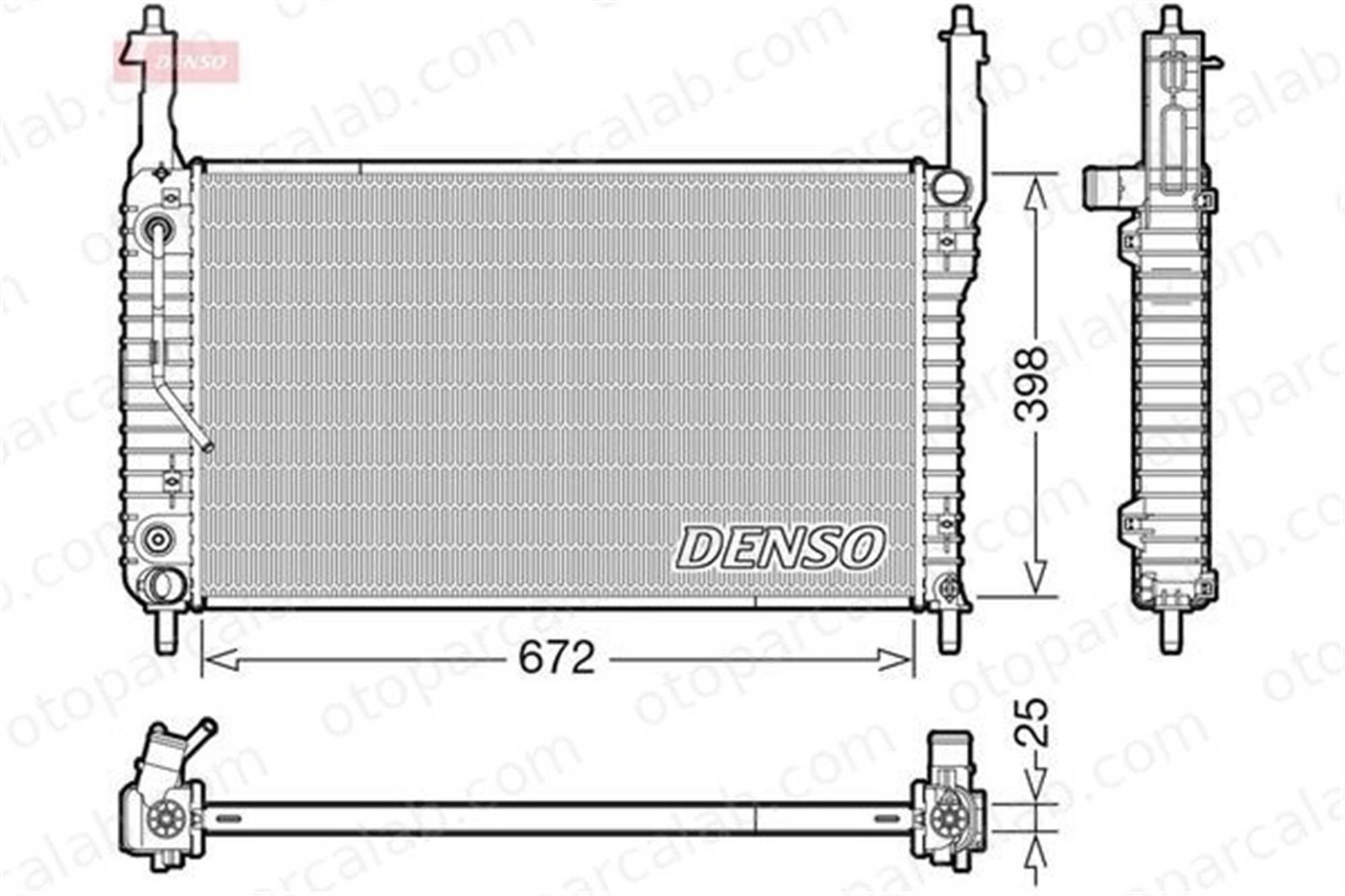 DENSO DRM20123 Su Radyatörü OPEL ANTARA A 96629055 20777045