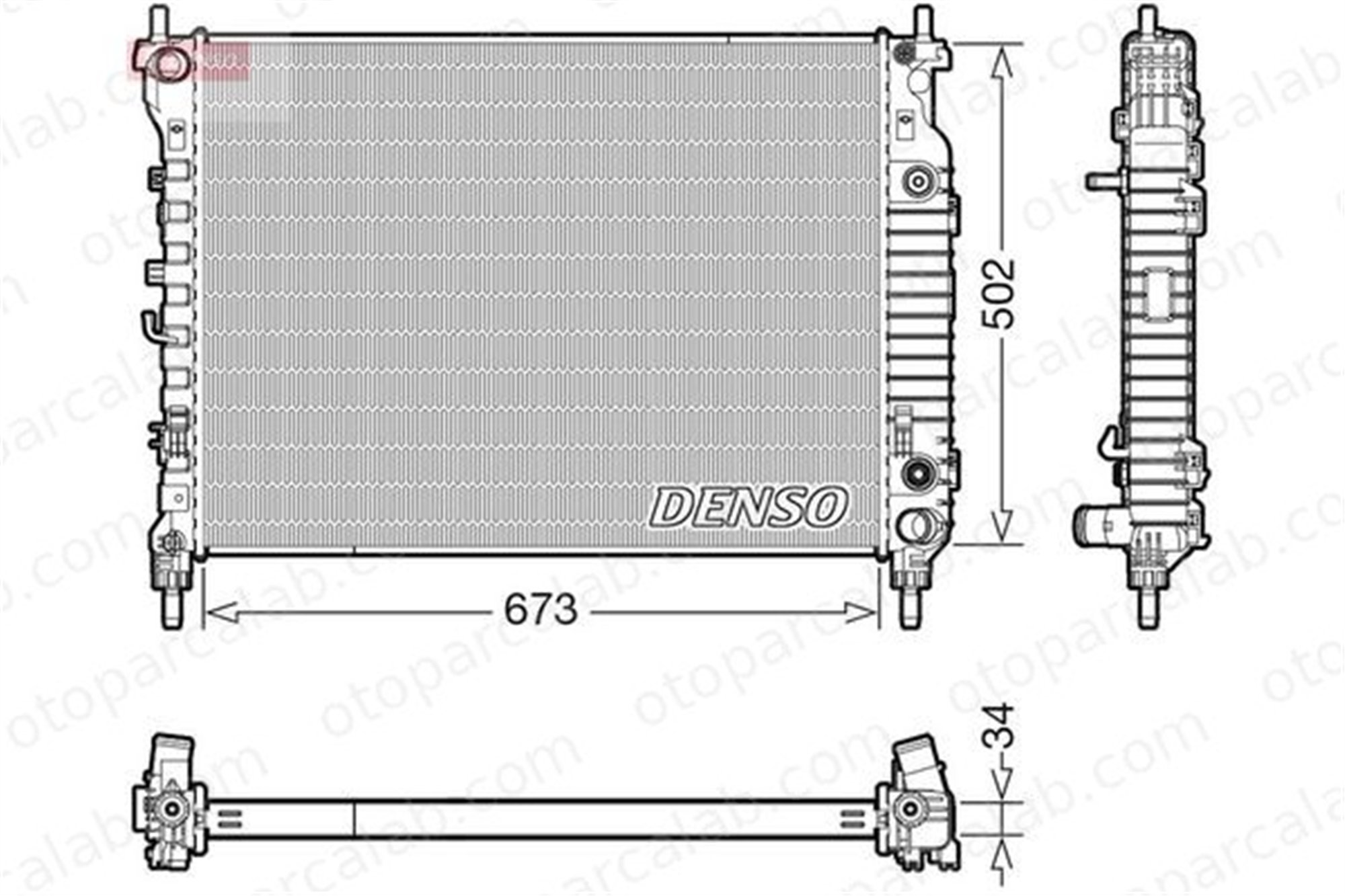 DENSO DRM20124 Su Radyatörü OPEL ANTARA A CHEVROLET CAPTIVA DRM20124 20982435