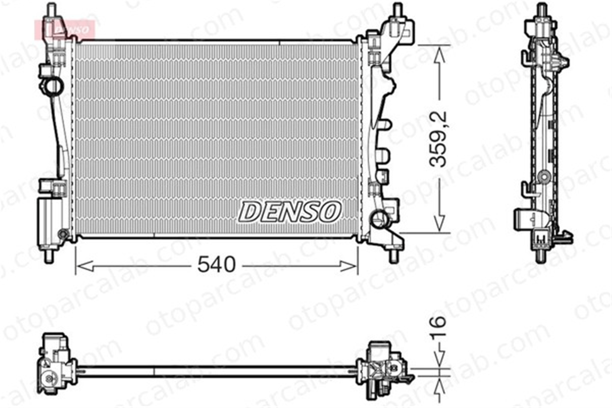 DENSO DRM20130 Su Radyatörü OPEL CORSA D CORSA E DRM20130 1300312