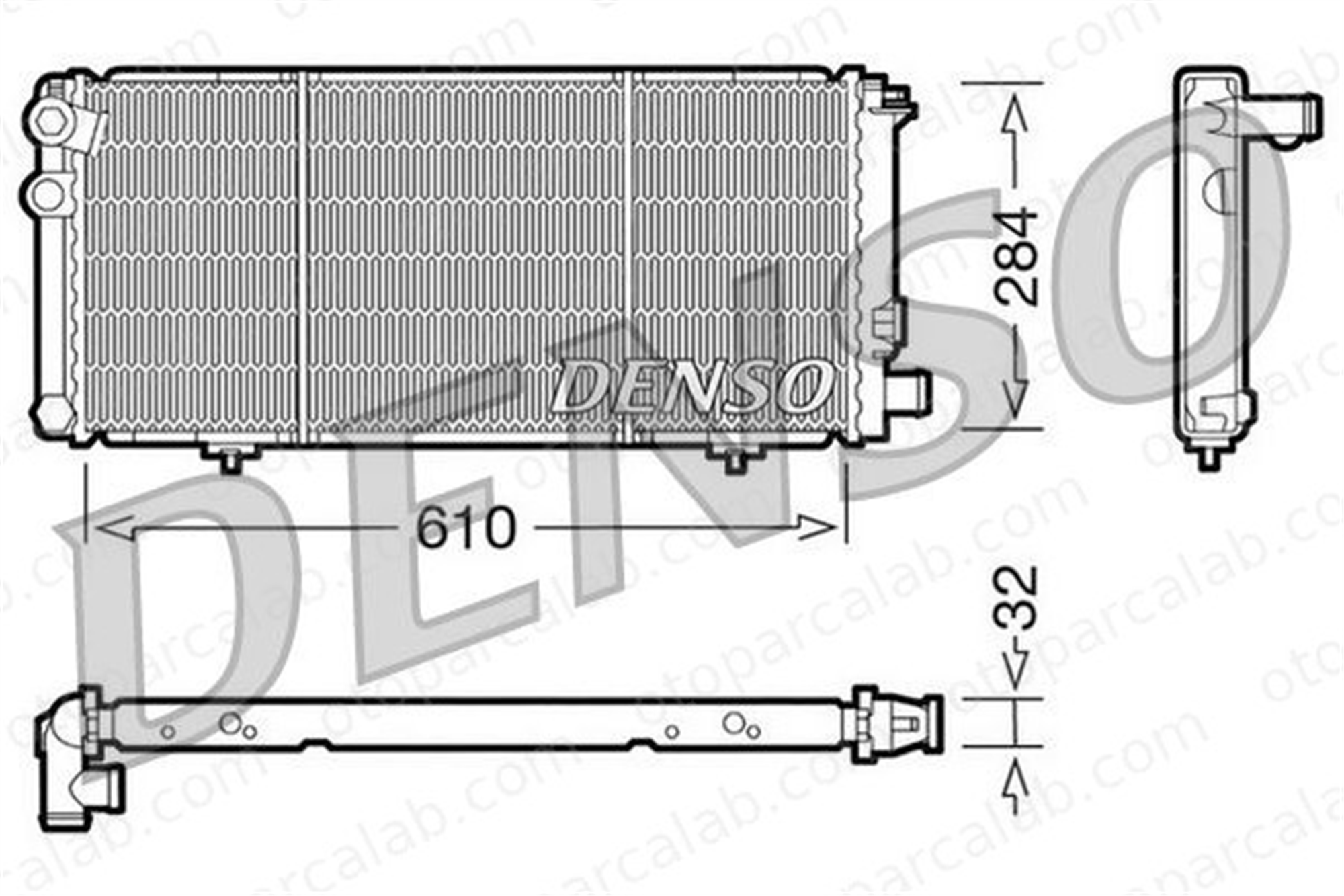 DENSO DRM21010 Su Radyatörü PEUGEOT 205 II 205 I DRM21010 1300K5