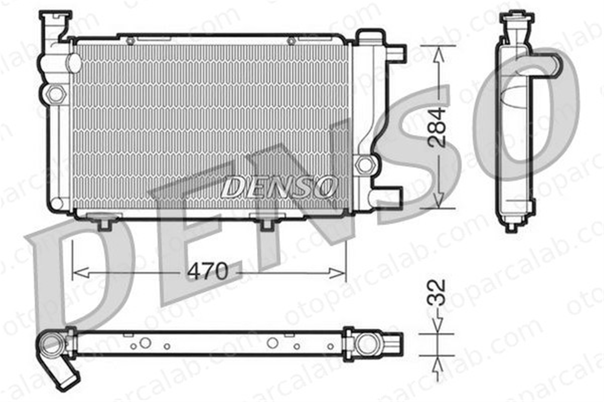 DENSO DRM21013 Su Radyatörü PEUGEOT 205 II 205 I DRM21013 1300K7
