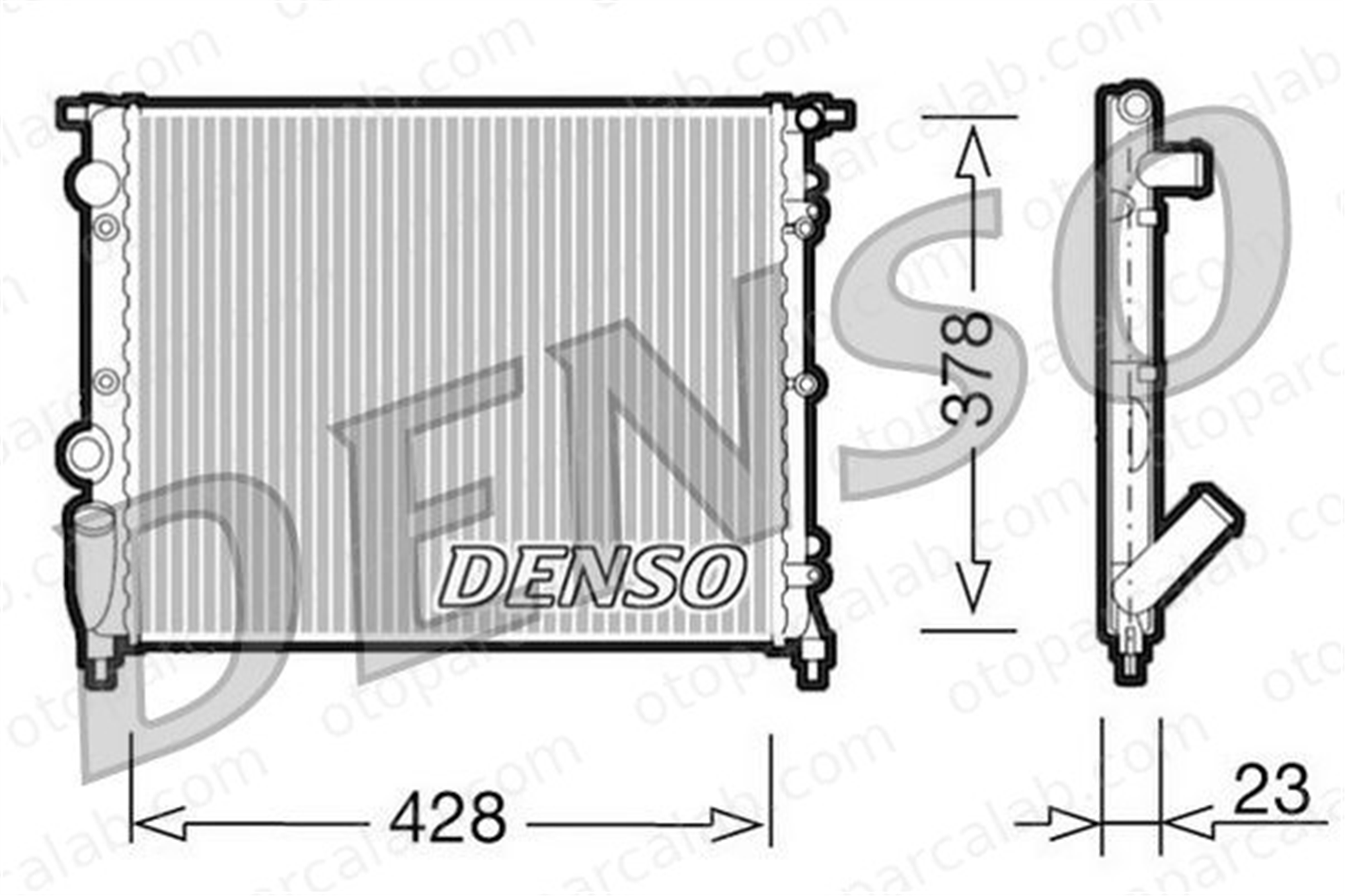 DENSO DRM23001 Su Radyatörü RENAULT CLIO I RAPID Kasa/büyük limuzin DRM23001 7700786444