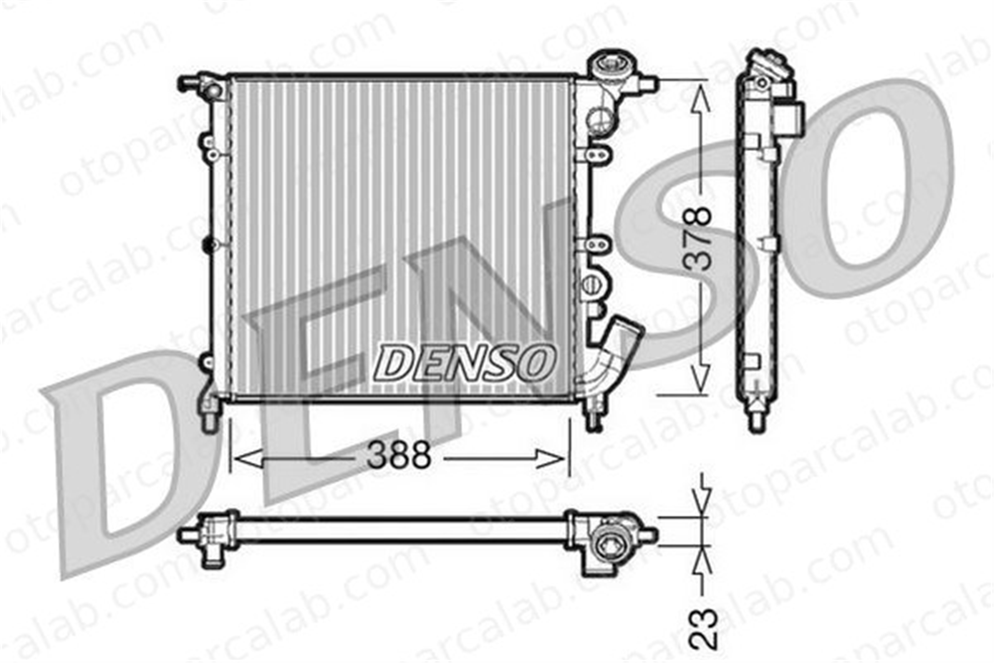 DENSO DRM23002 Su Radyatörü RENAULT CLIO I 19 I DRM23002 7700805486