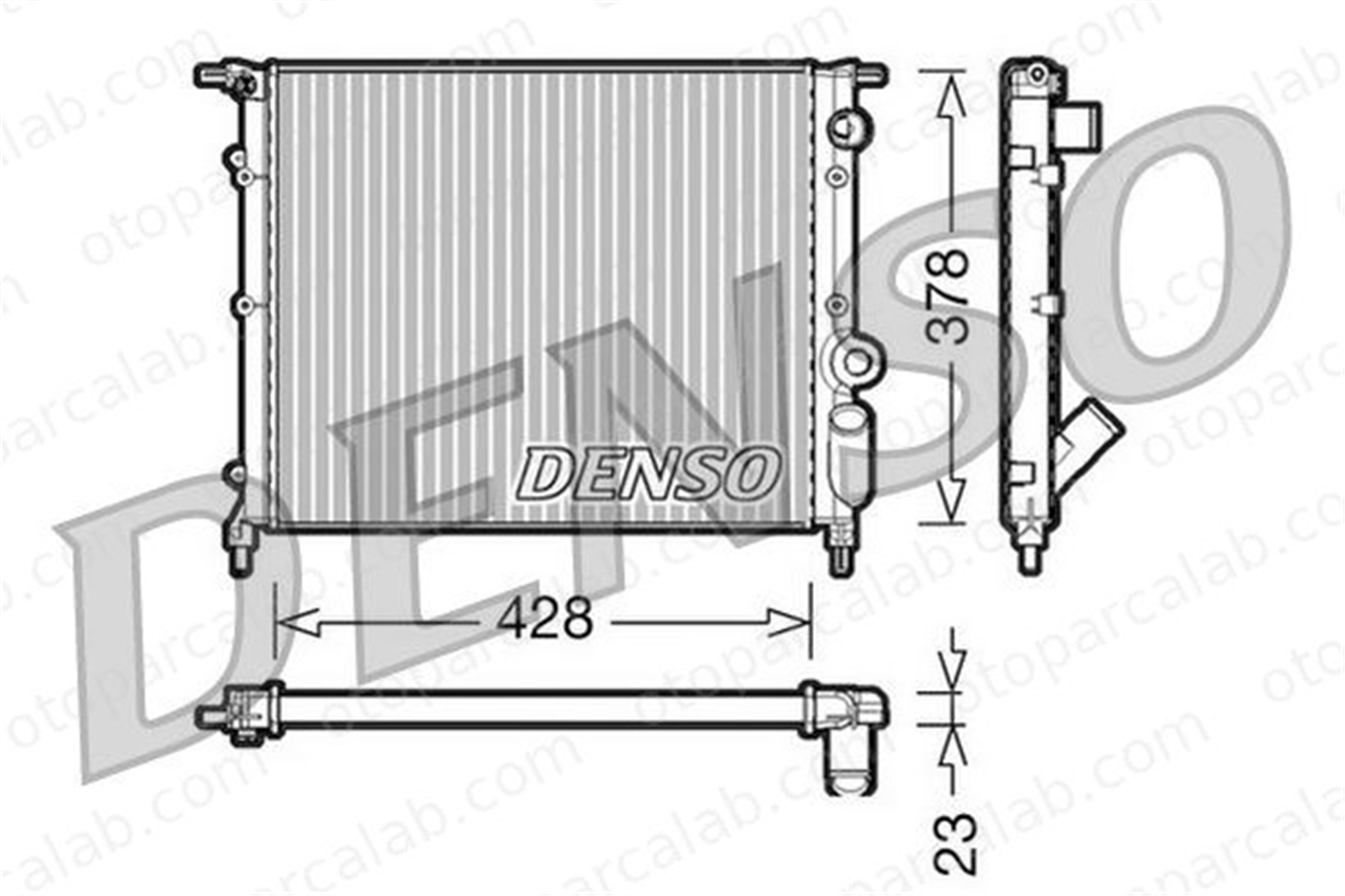 DENSO DRM23004 Su Radyatörü RENAULT CLIO I 21 Sedan DRM23004 7700784038