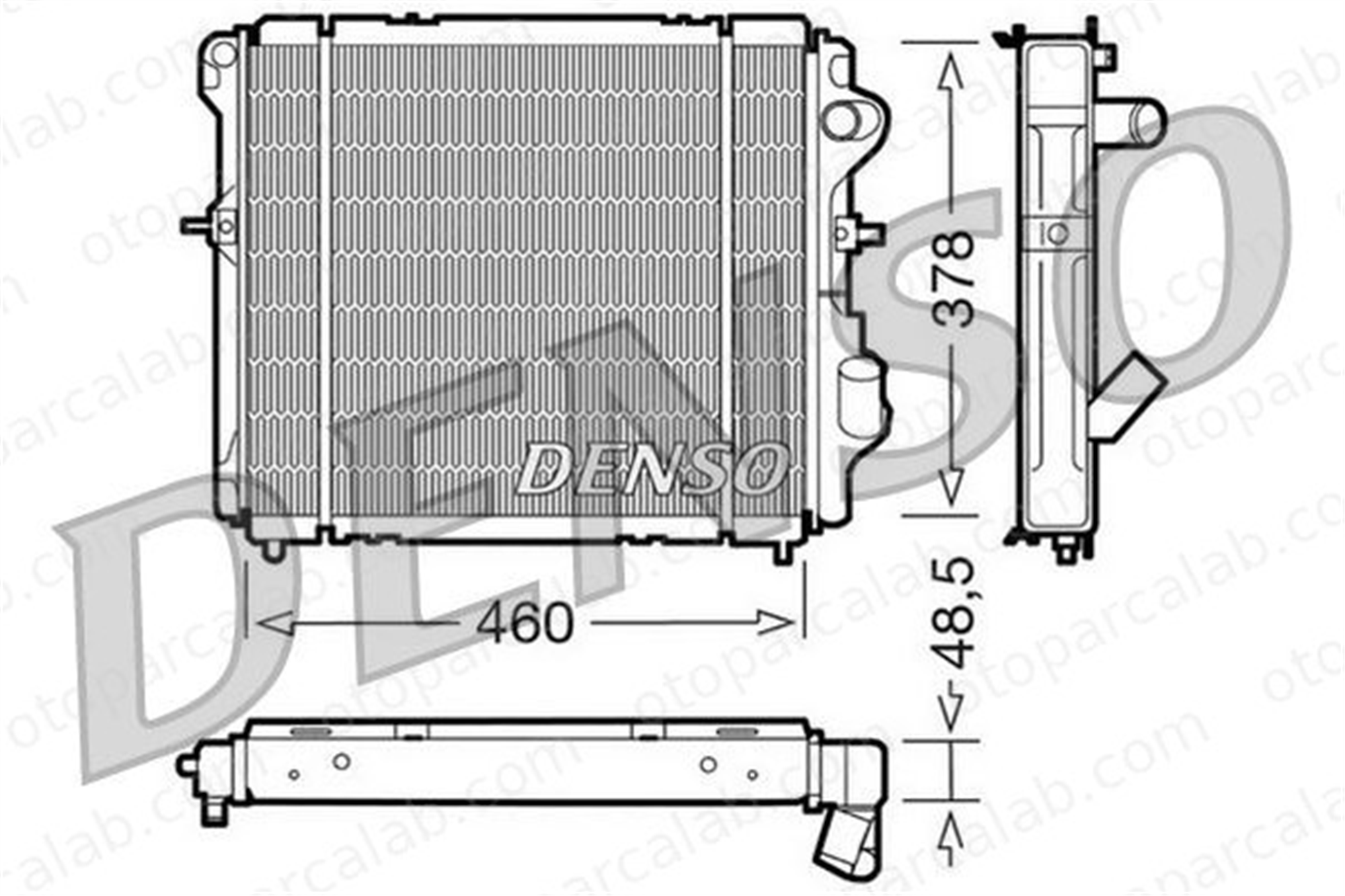DENSO DRM23007 Su Radyatörü RENAULT CLIO I CLIO I Kasa/eğik arka DRM23007 7700804240