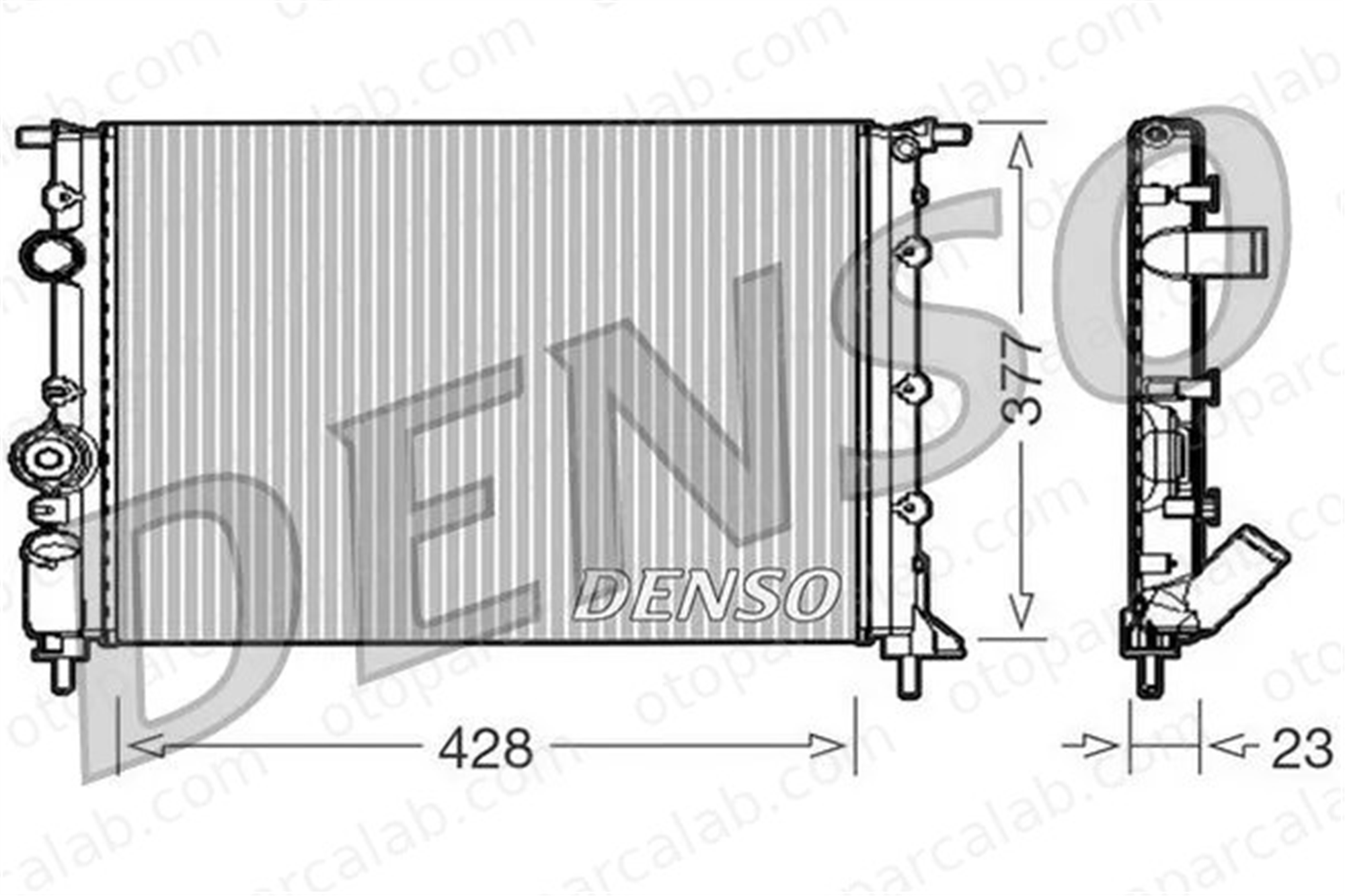 DENSO DRM23008 Su Radyatörü RENAULT CLIO II CLIO II Kasa/eğik arka 7700838134 7700836301