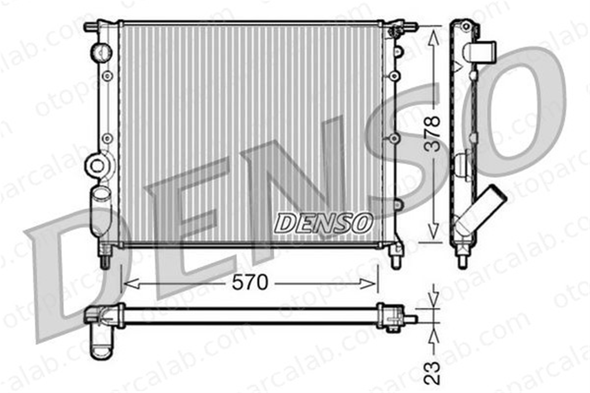 DENSO DRM23013 Su Radyatörü RENAULT 19 II 19 II Chamade DRM23013 7700816323