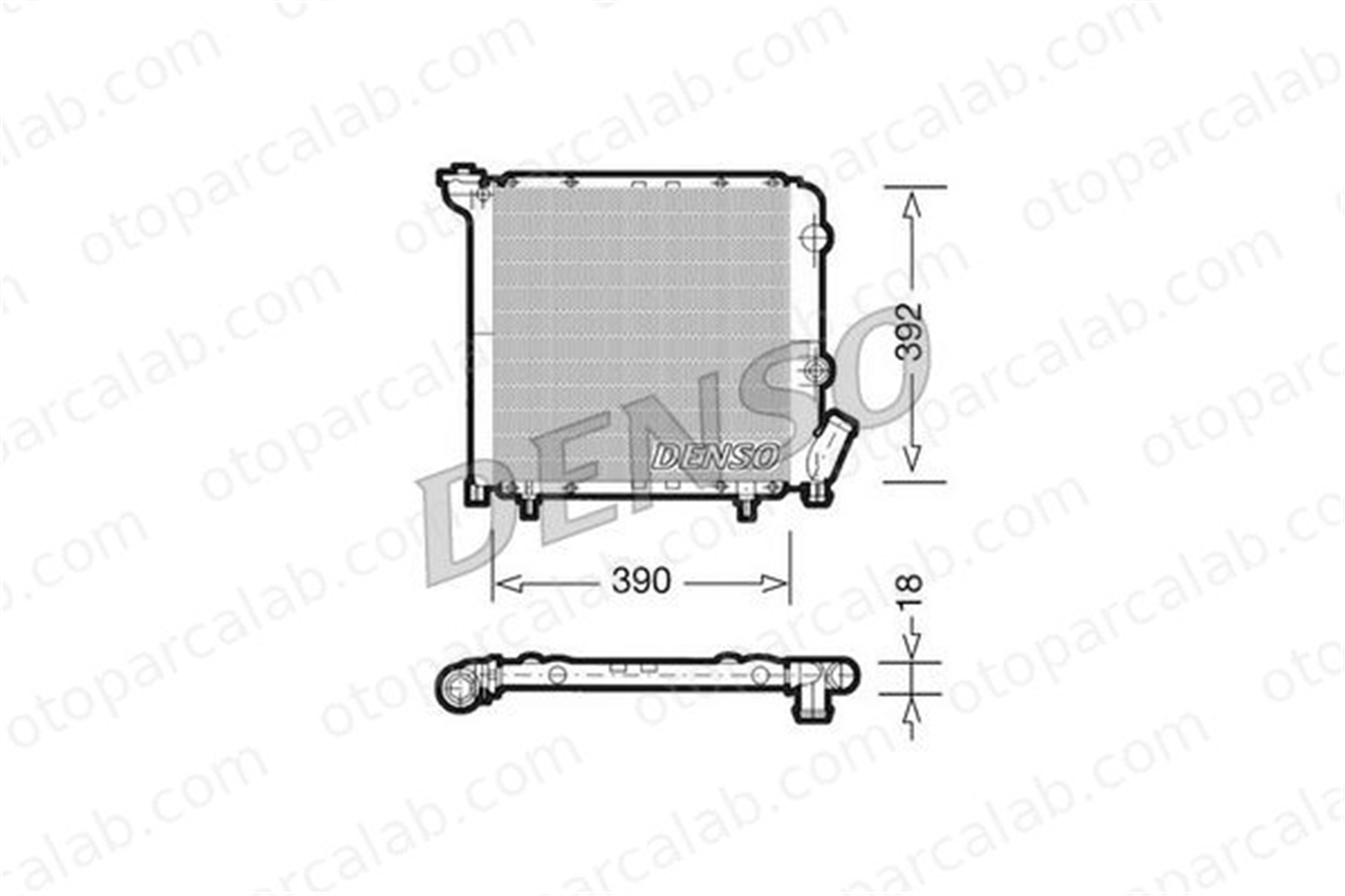 DENSO DRM23029 Su Radyatörü RENAULT SUPER 5 11 DRM23029 7701032542
