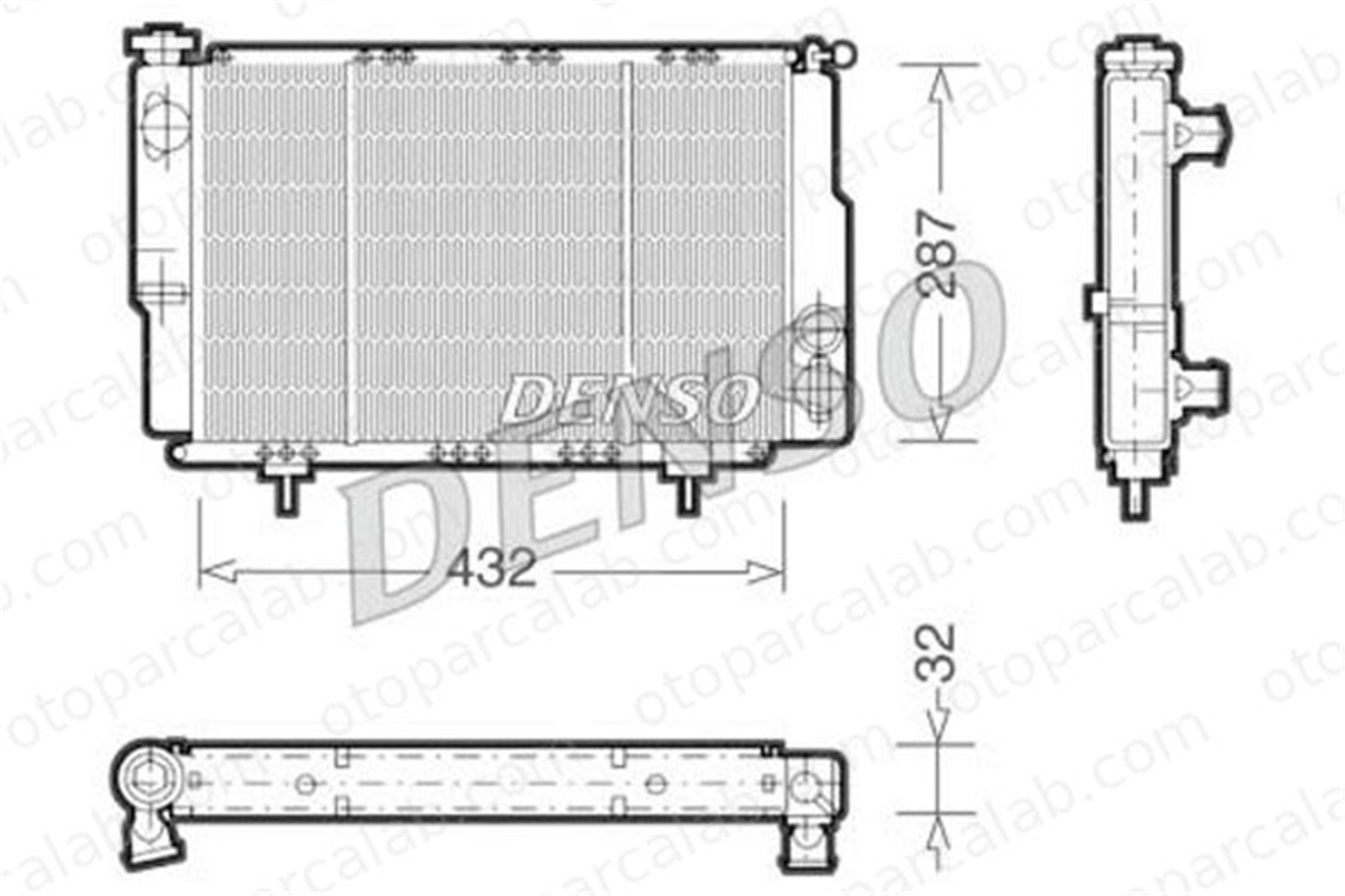 DENSO DRM23060 Su Radyatörü RENAULT 4 4 Kasa/büyük limuzin DRM23060 7600669798