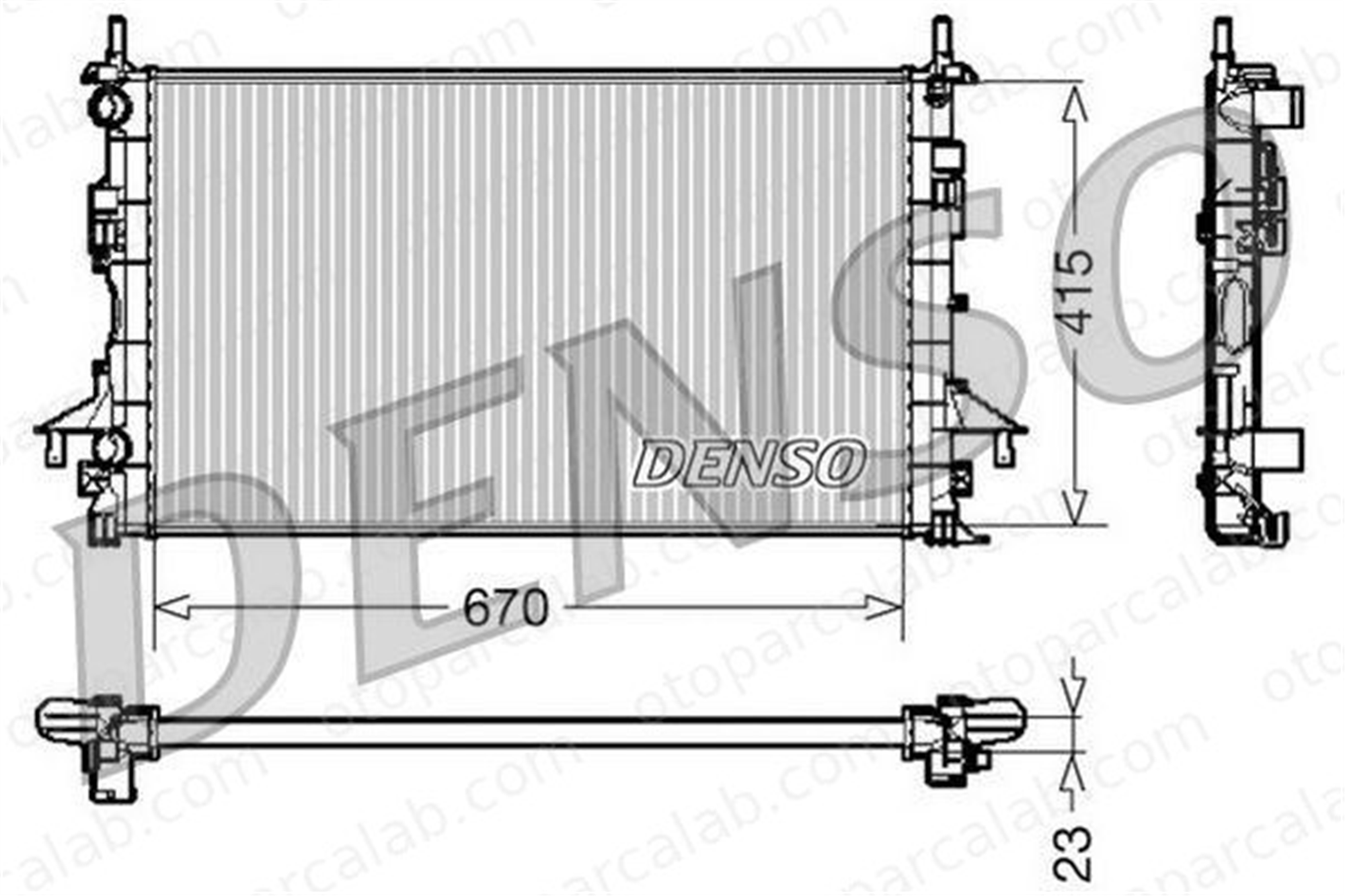 DENSO DRM23083 Su Radyatörü RENAULT LAGUNA II Grandtour LAGUNA II 8200008764