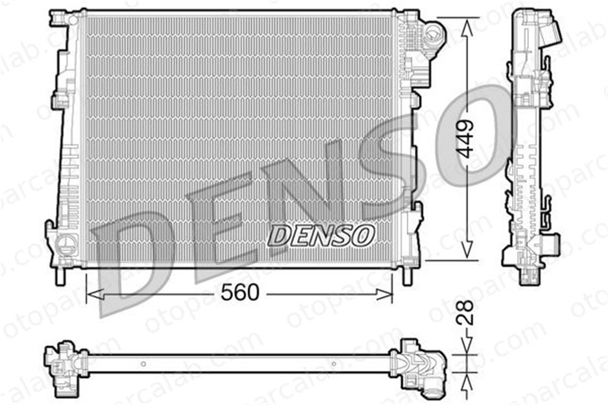 DENSO DRM23094 Su Radyatörü OPEL VIVARO A Minibüs/Otobüs VIVARO A Panelvan/Van DRM23094 2140000Q0C