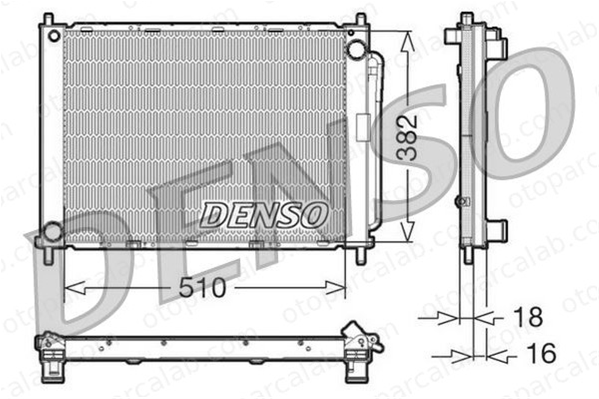 DENSO DRM23100 Su Radyatörü RENAULT CLIO III MODUS / GRAND MODUS DRM23100 8200134606