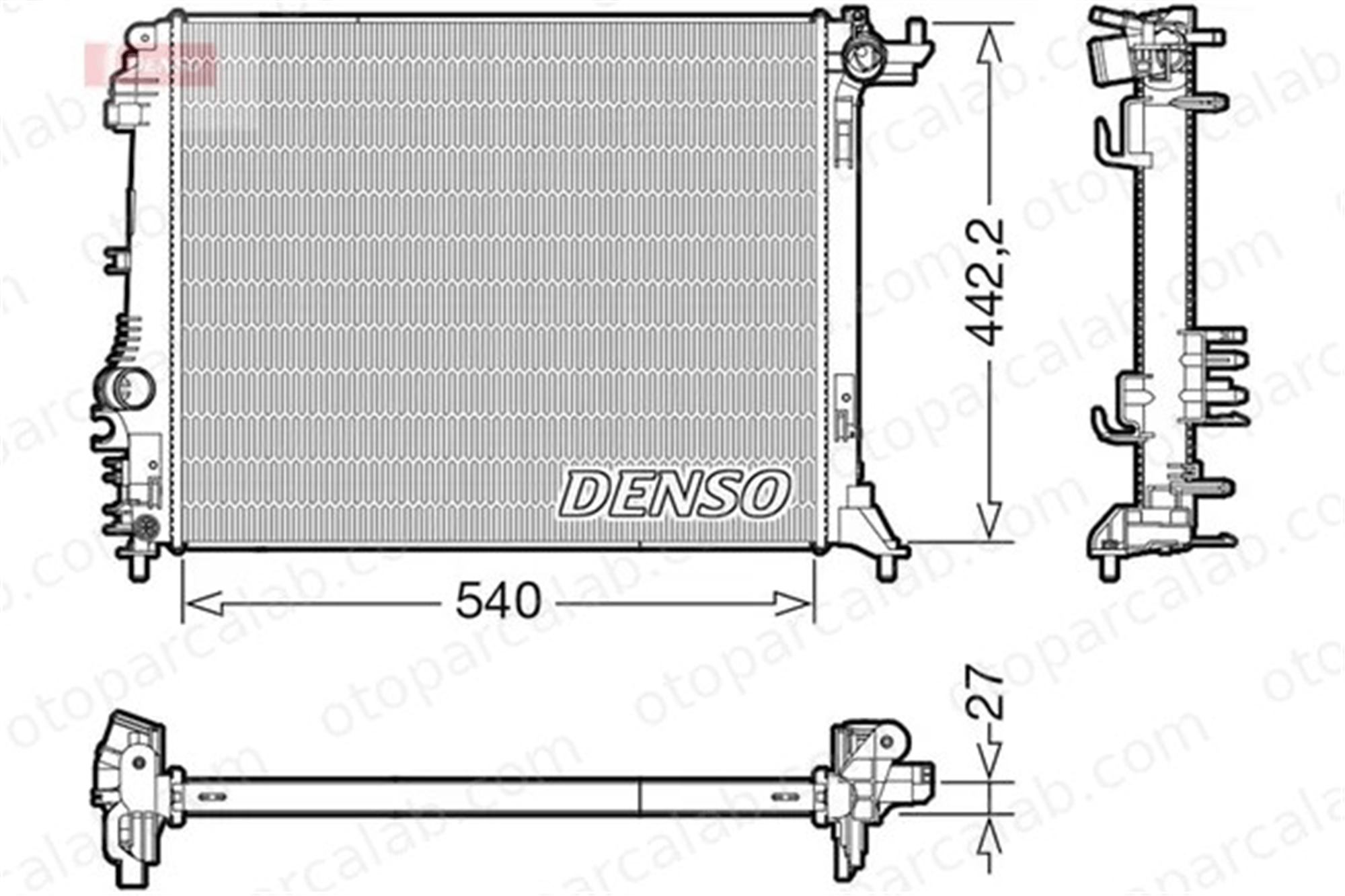 DENSO DRM23114 Su Radyatörü RENAULT MEGANE IV Grandtour MEGANE IV Hatchback DRM23114 214105169R