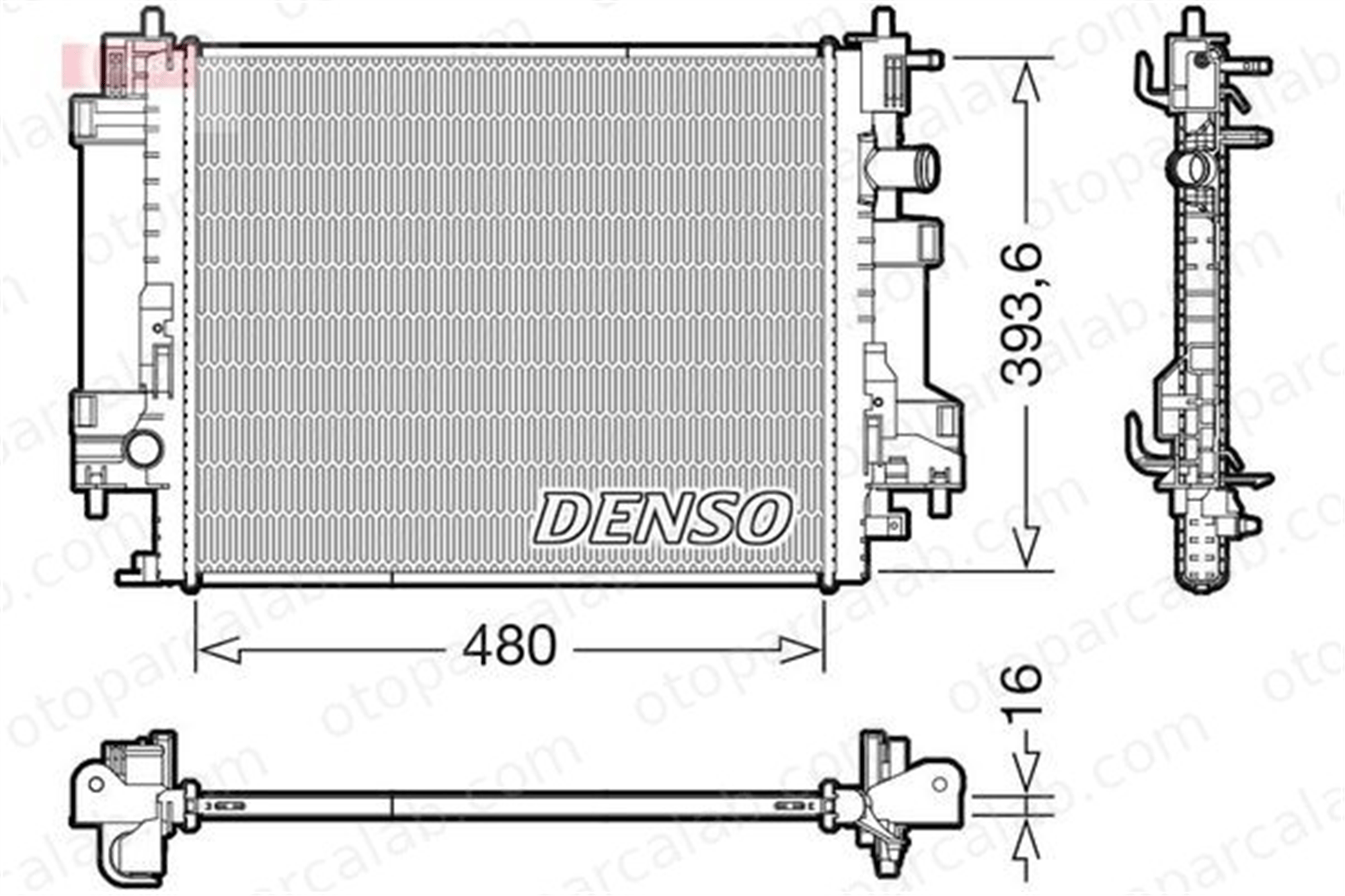 DENSO DRM23117 Su Radyatörü RENAULT TWINGO III SMART FORFOUR Hatchback DRM23117 4535000003