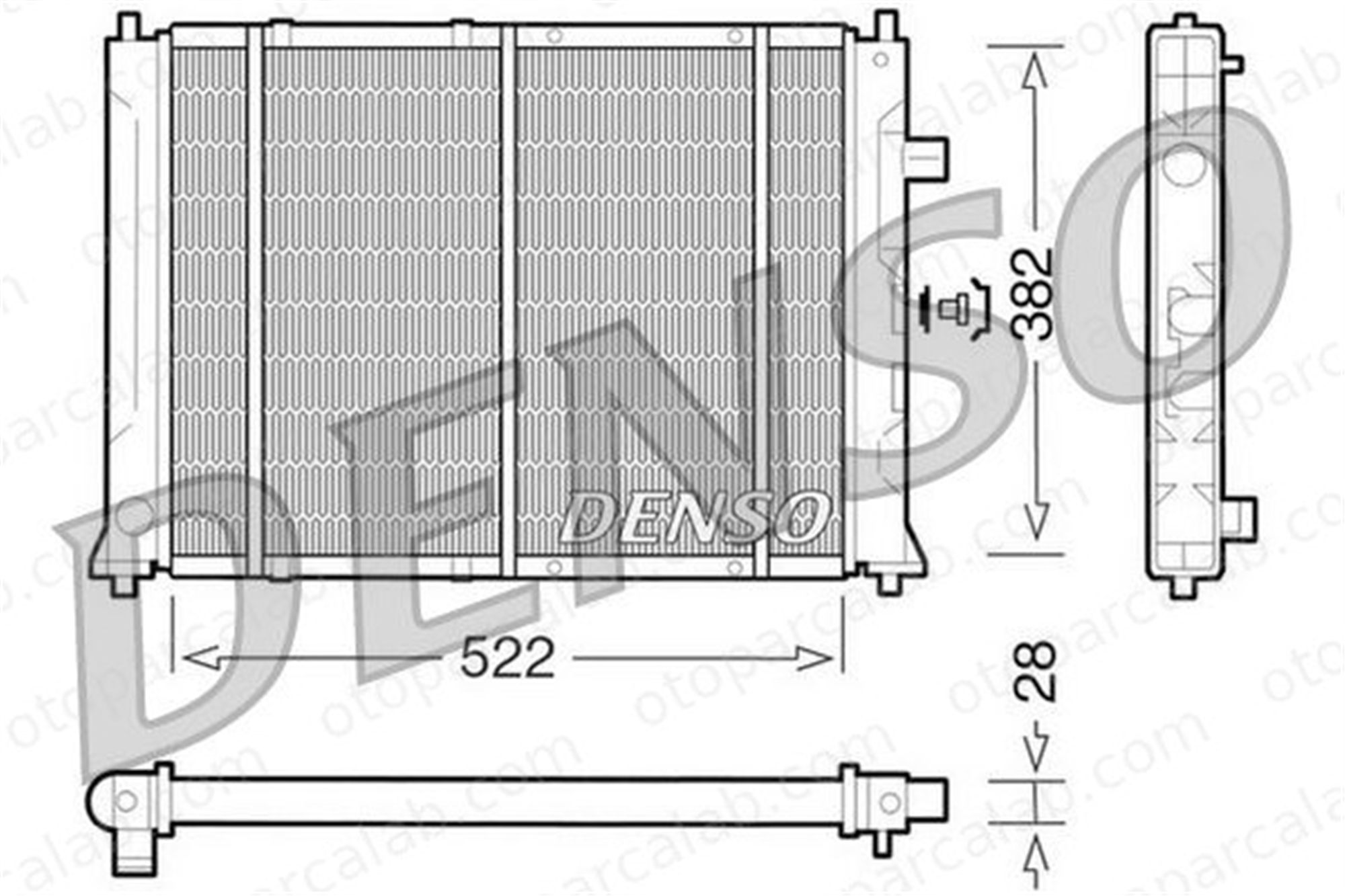 DENSO DRM24014 Su Radyatörü ROVER 200 II Hatchback 400 II DRM24014 GRD937