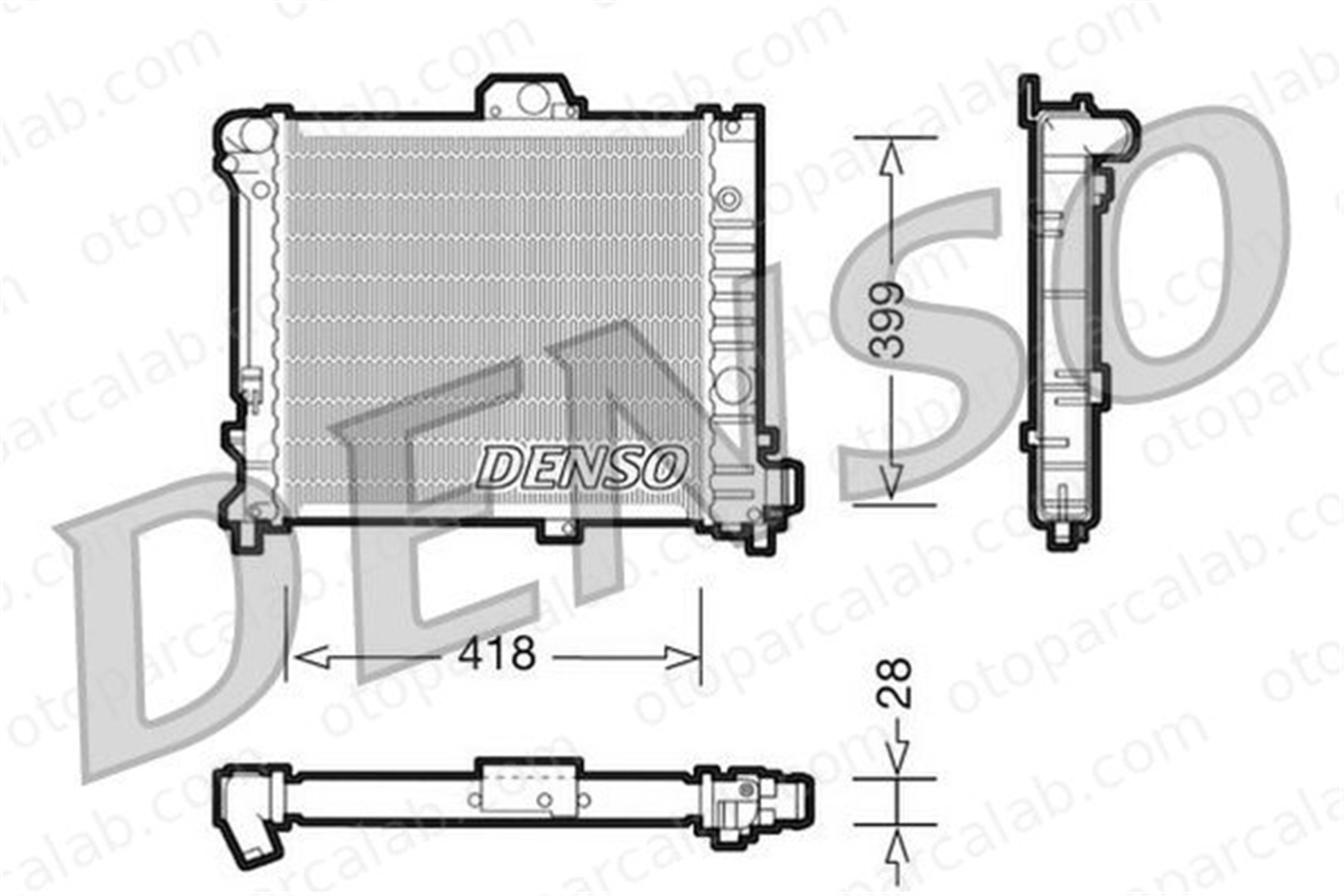 DENSO DRM25004 Su Radyatörü SAAB 9000 Hatchback 9000 DRM25004 9382631