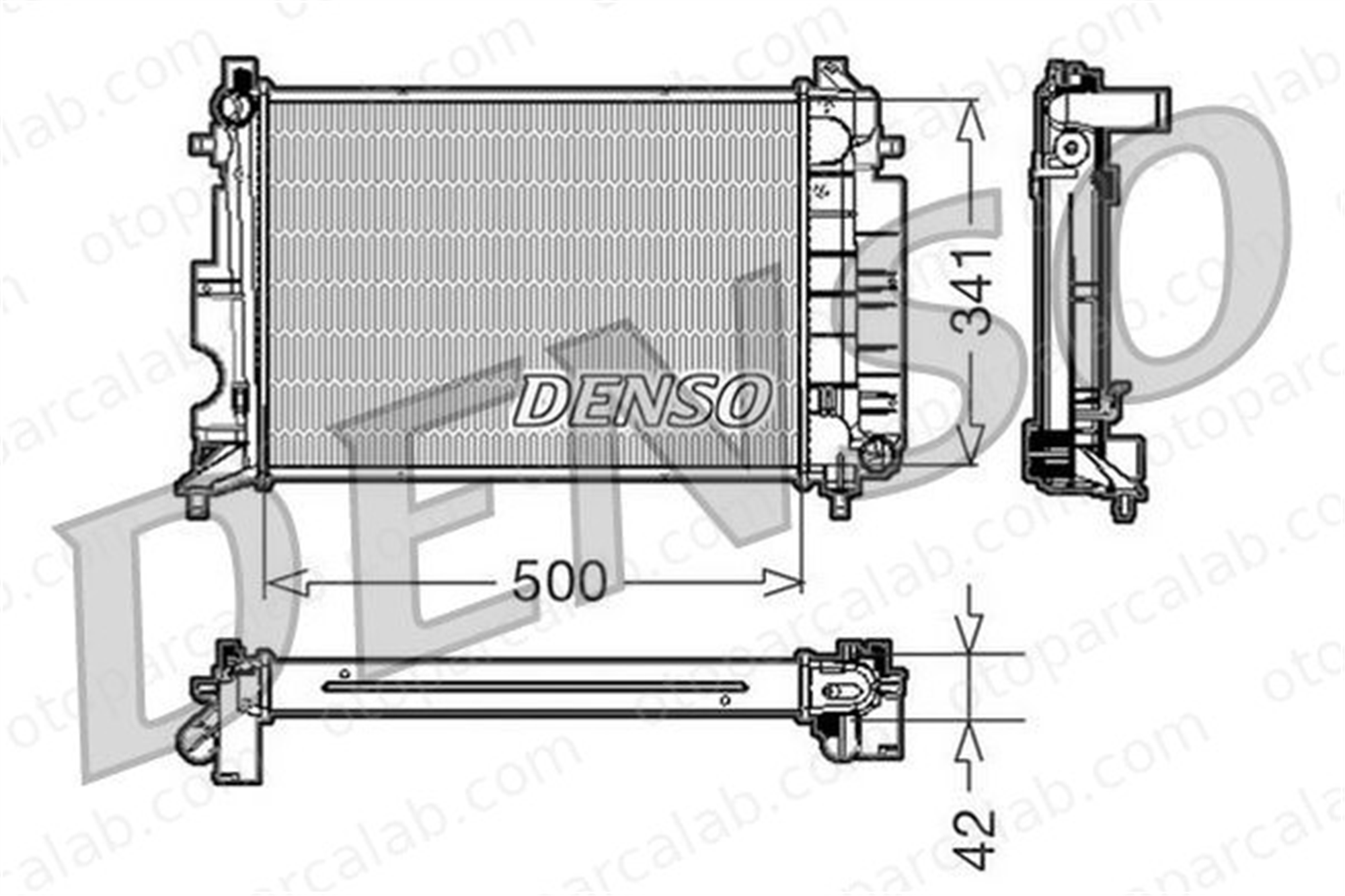DENSO DRM25014 Su Radyatörü SAAB 9-3 9-3 Cabriolet DRM25014 4288338