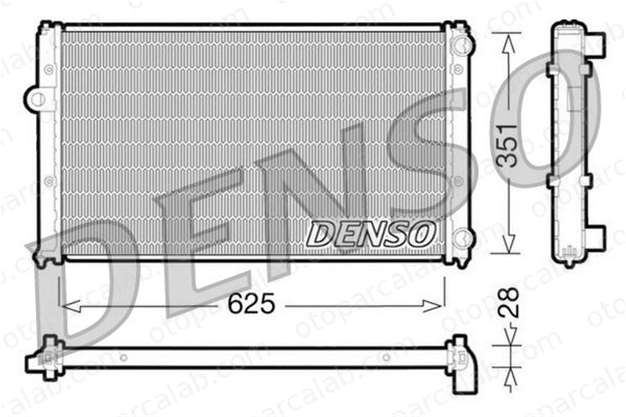 DENSO DRM26001 Su Radyatörü SEAT CORDOBA IBIZA II DRM26001 1H0121253C