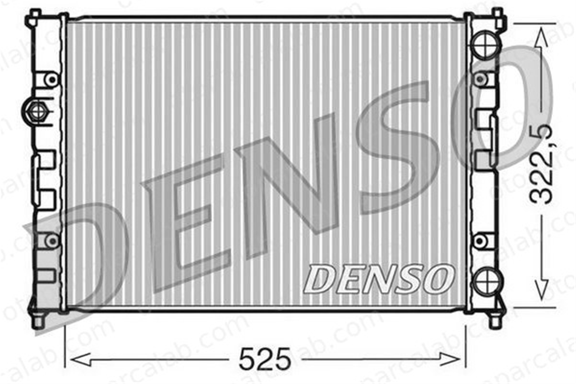 DENSO DRM26008 Su Radyatörü VW POLO III CLASSIC SEAT CORDOBA DRM26008 6K0121253H