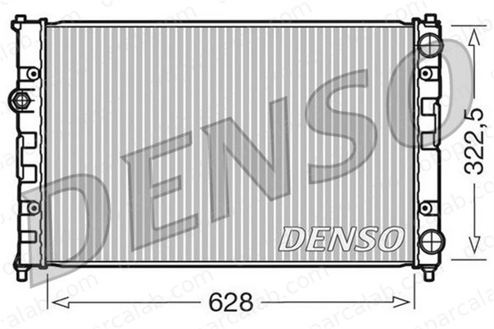 DENSO DRM26009 Su Radyatörü SEAT CORDOBA IBIZA II DRM26009 6K0121253A