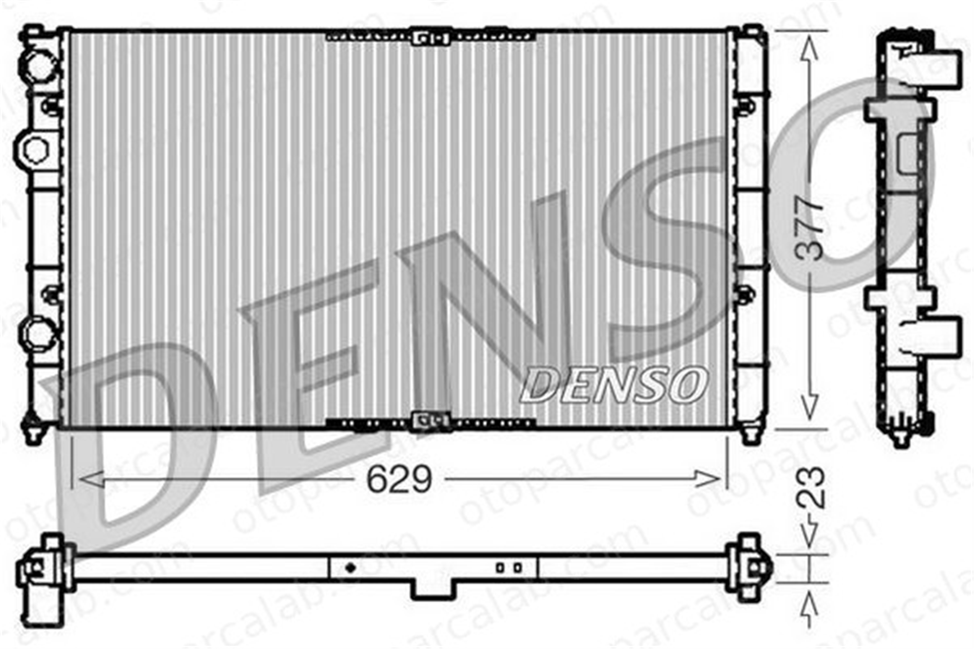 DENSO DRM26040 Su Radyatörü SEAT IBIZA II CORDOBA DRM26040 1HM121253D