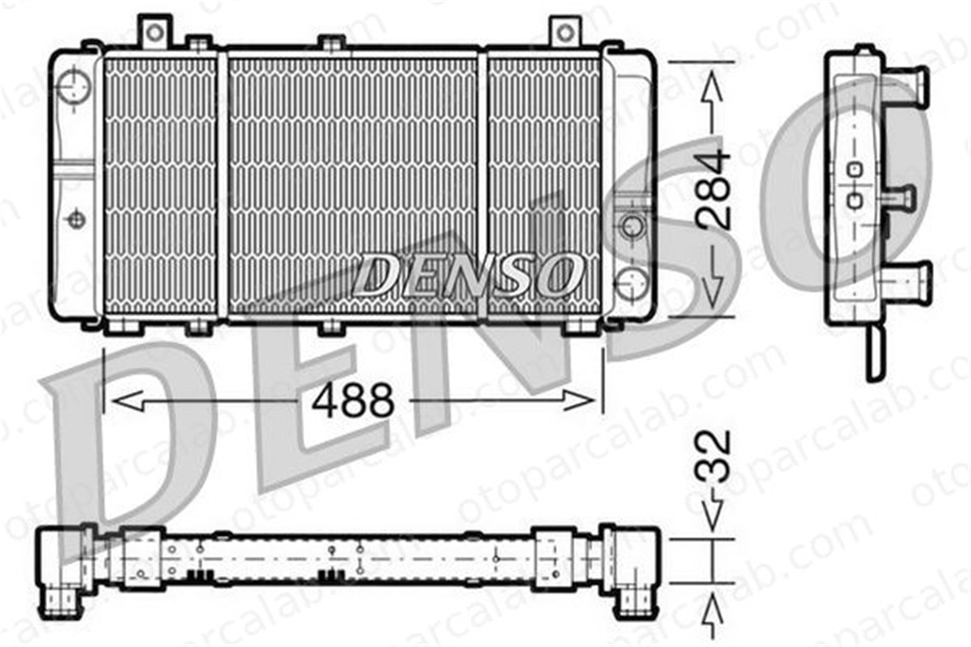 DENSO DRM27001 Su Radyatörü SKODA FAVORIT FAVORIT Forman DRM27001 115610500