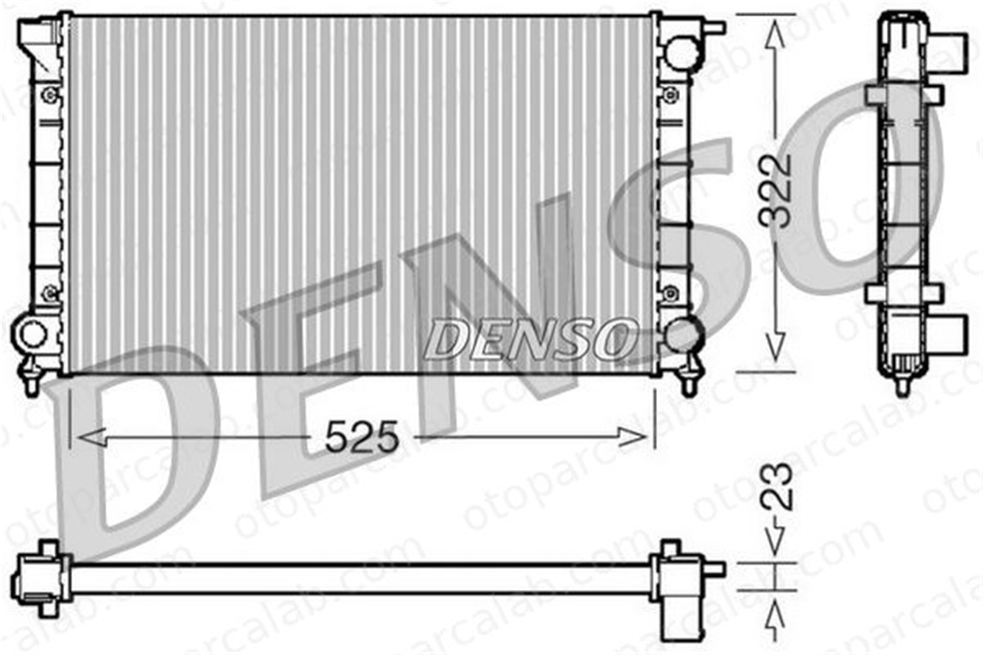 DENSO DRM32024 Su Radyatörü VW GOLF II JETTA II DRM32024 191121253AA