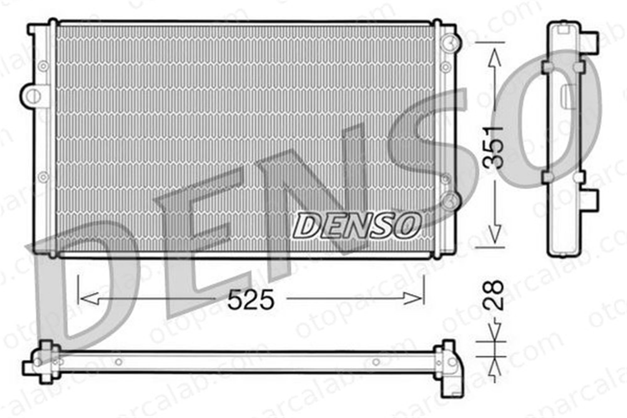 DENSO DRM32028 Su Radyatörü VW PASSAT B3/B4 Variant PASSAT B3/B4 DRM32028 3H0121253