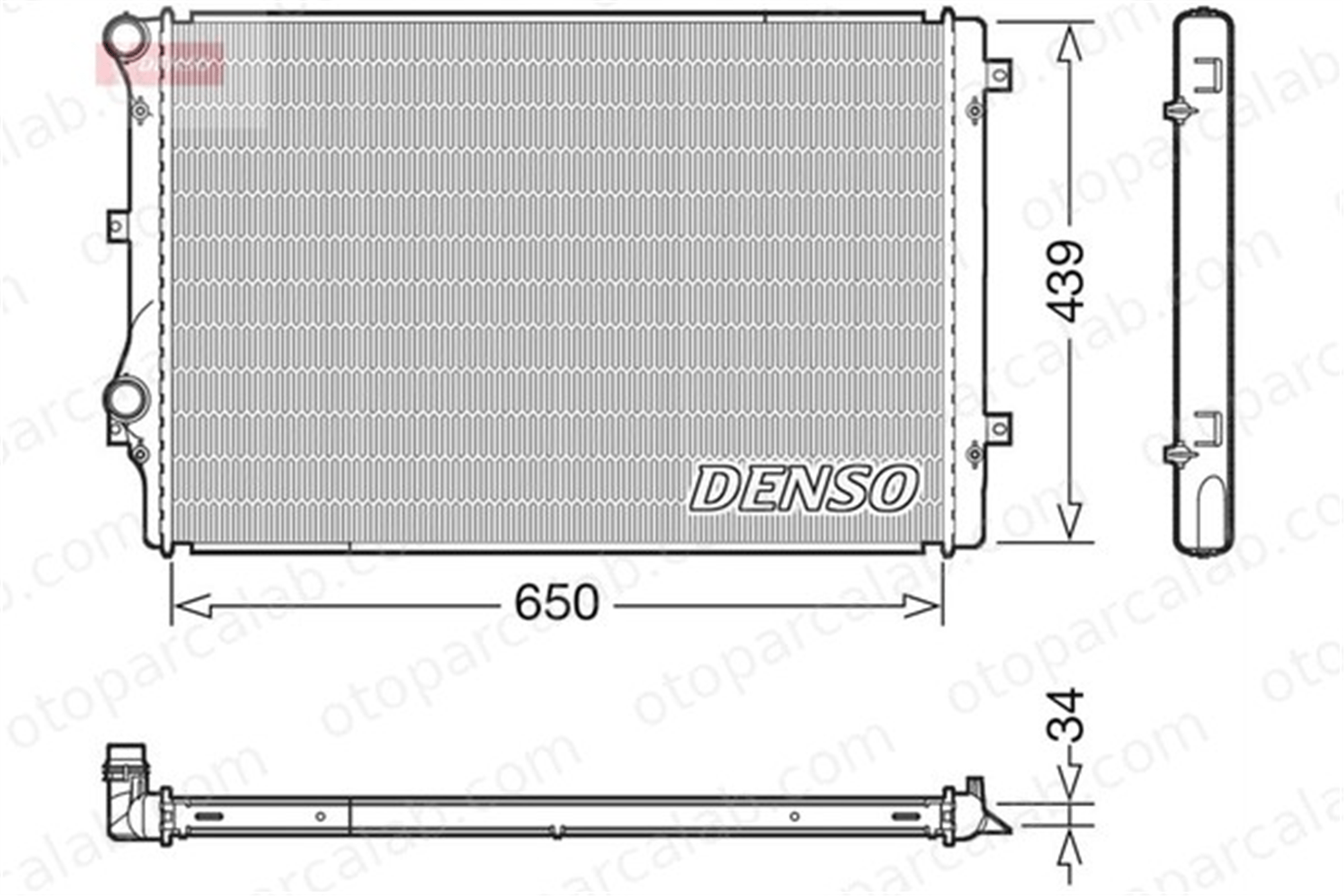 DENSO DRM32041 Su Radyatörü SKODA SUPERB II SUPERB II Station wagon DRM32041 5K0121251AA