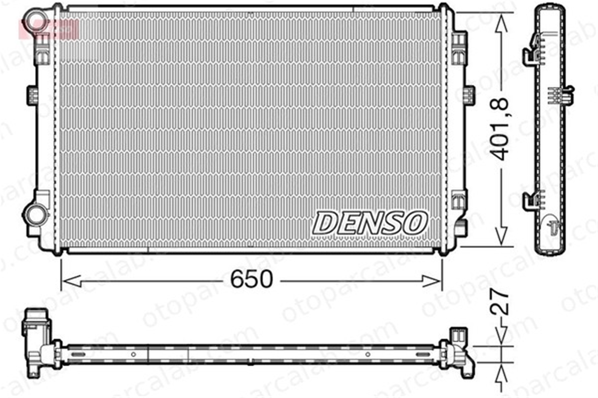 DENSO DRM32048 Su Radyatörü VW GOLF VII SEAT LEON DRM32048 5Q0121251EM