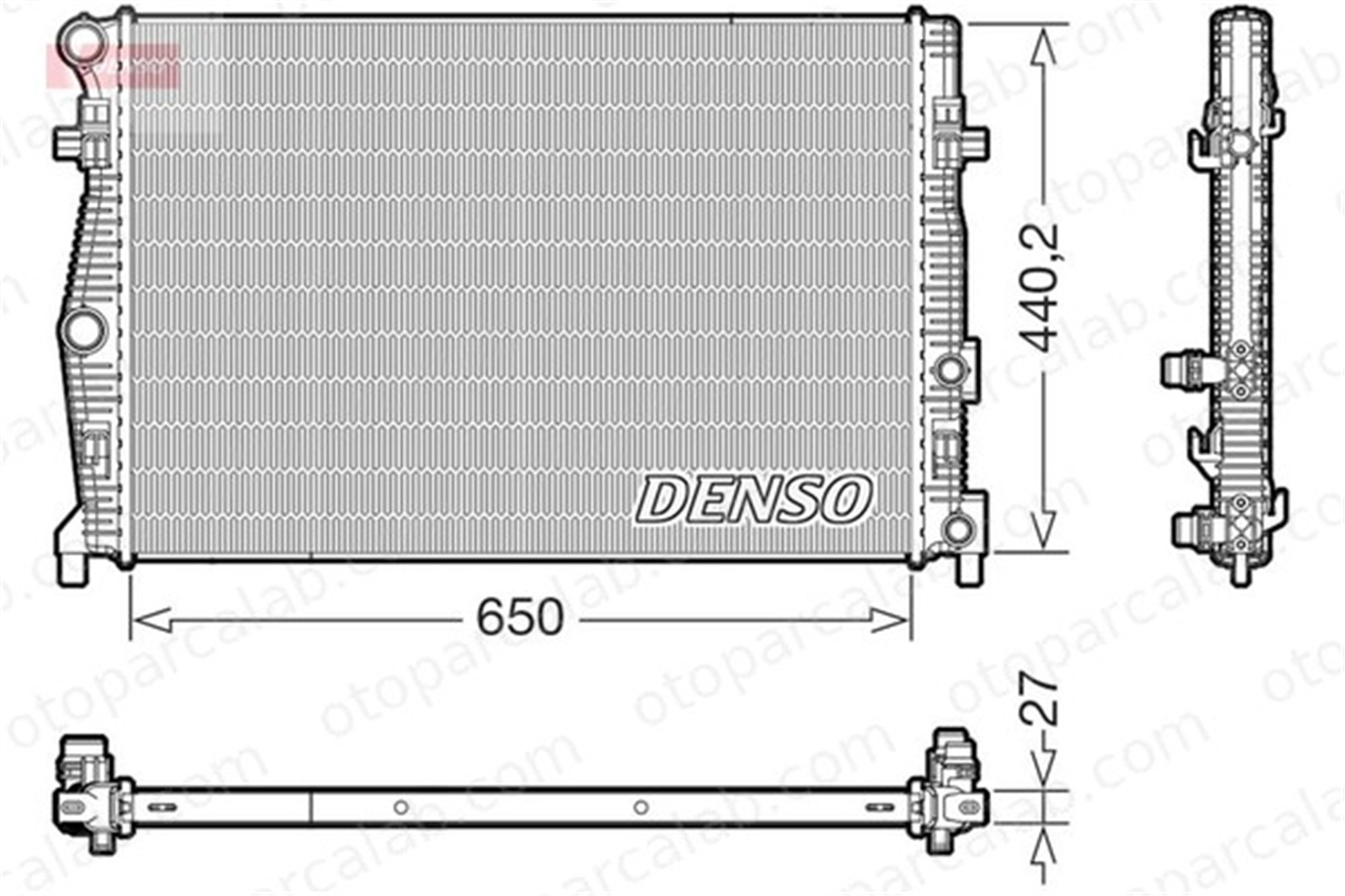 DENSO DRM32061 Su Radyatörü SKODA OCTAVIA IV Combi AUDI A3 Limousine 5WA121251L 5WA121251