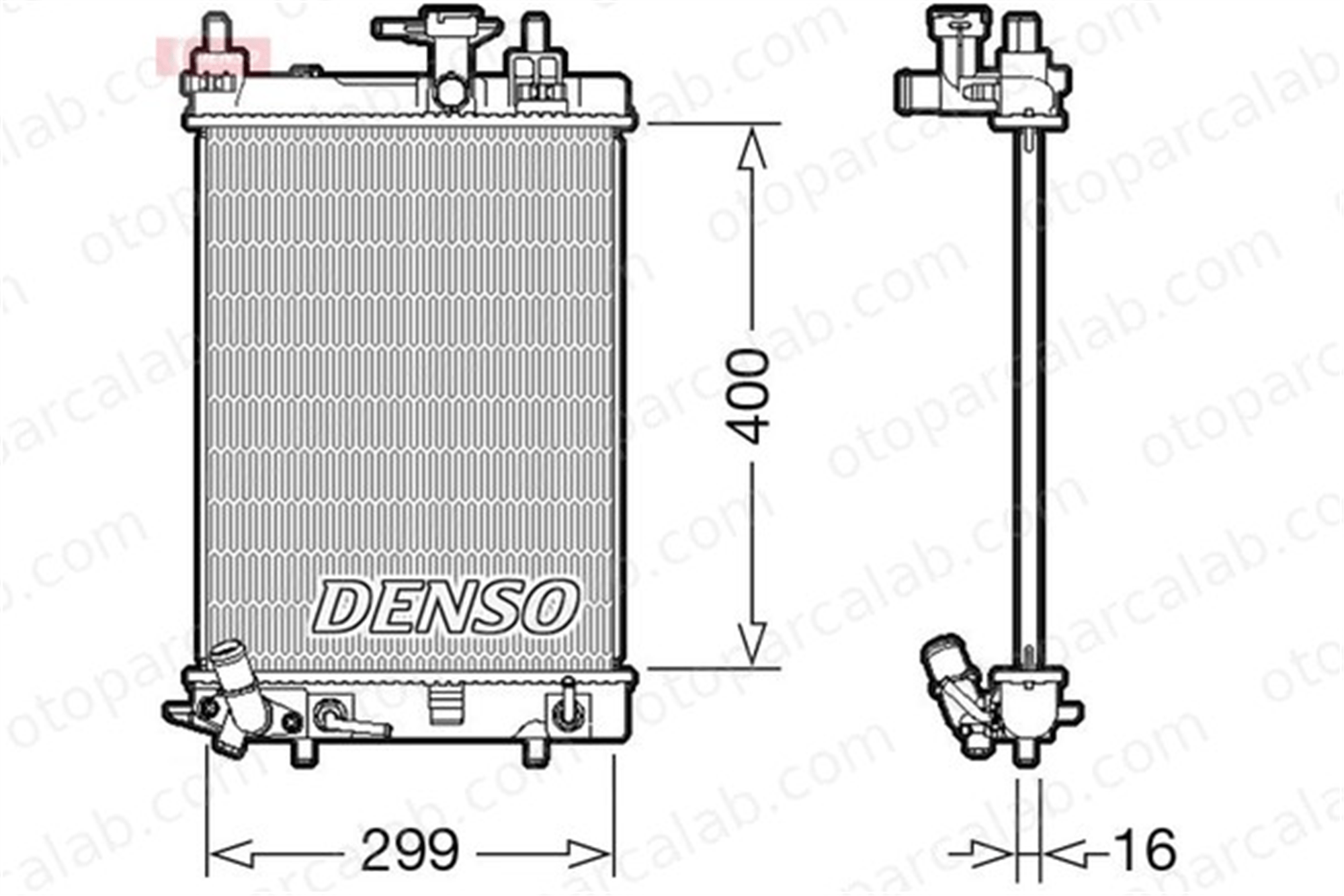DENSO DRM35004 Su Radyatörü DAIHATSU CUORE VII DRM35004 16400B2200