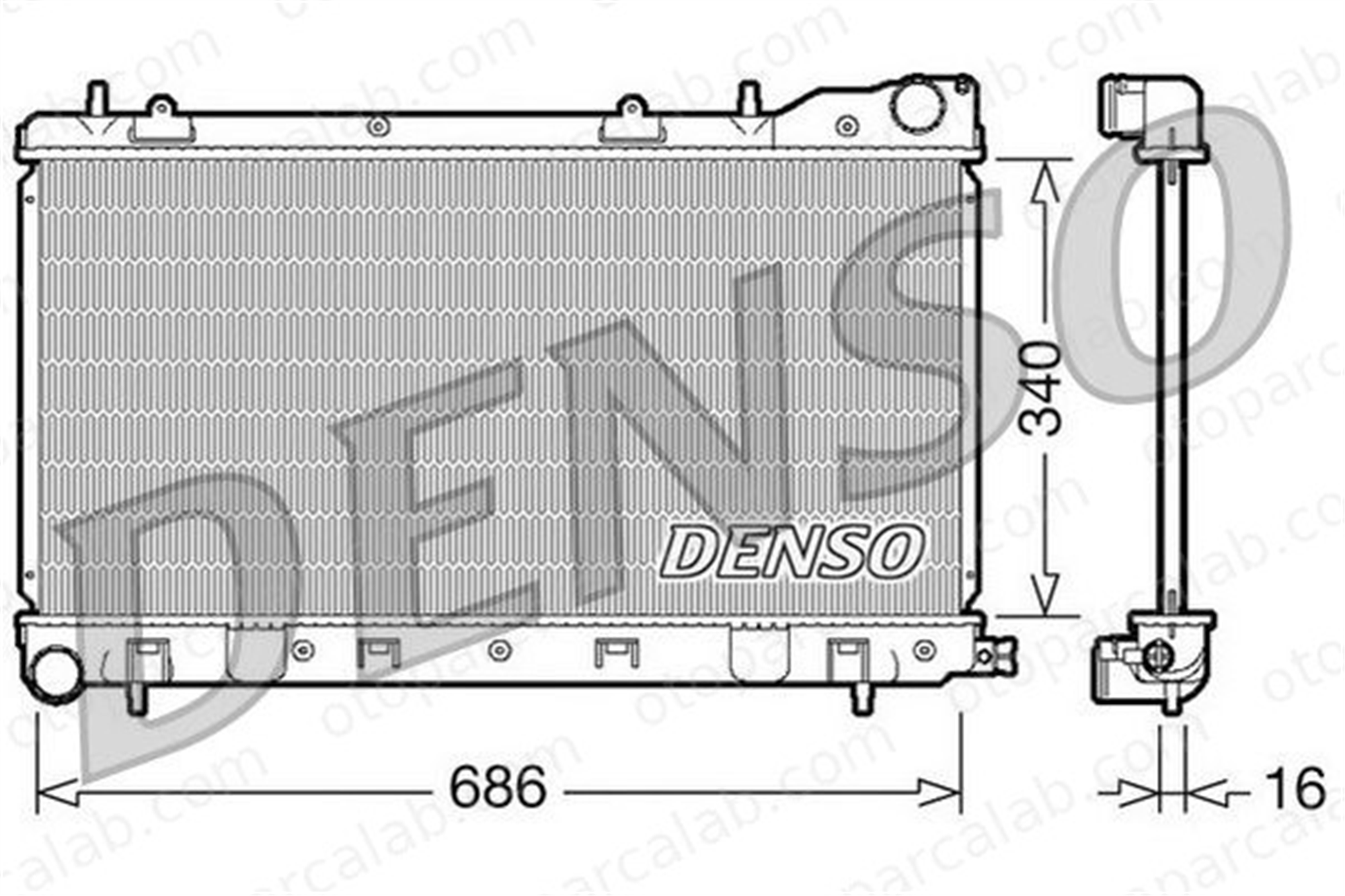 DENSO DRM36003 Su Radyatörü SUBARU FORESTER DRM36003 45111FC310