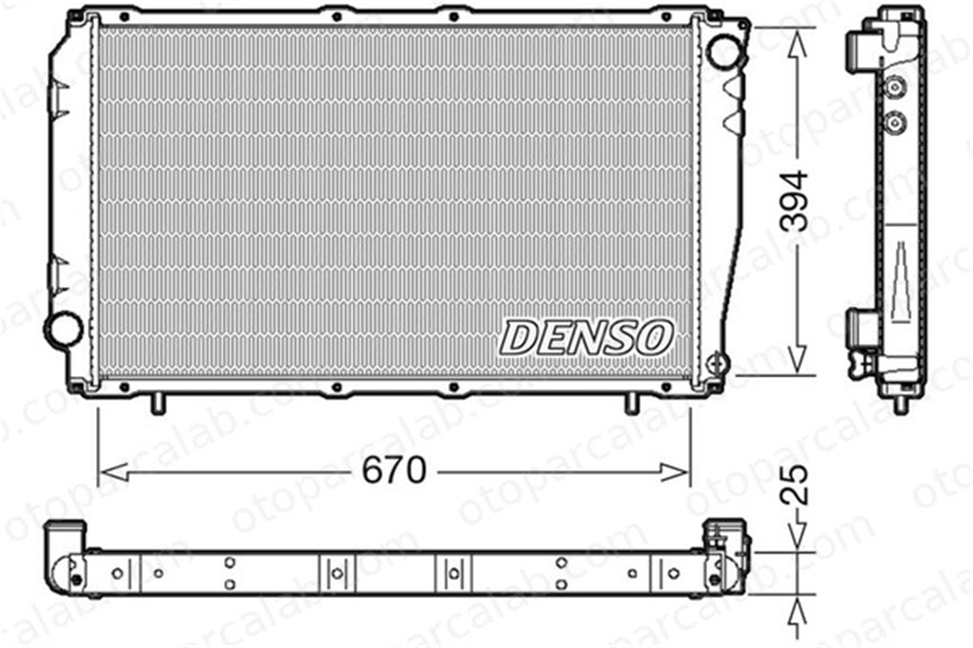DENSO DRM36016 Su Radyatörü SUBARU IMPREZA Station wagon LEGACY I DRM36016 45111AA170