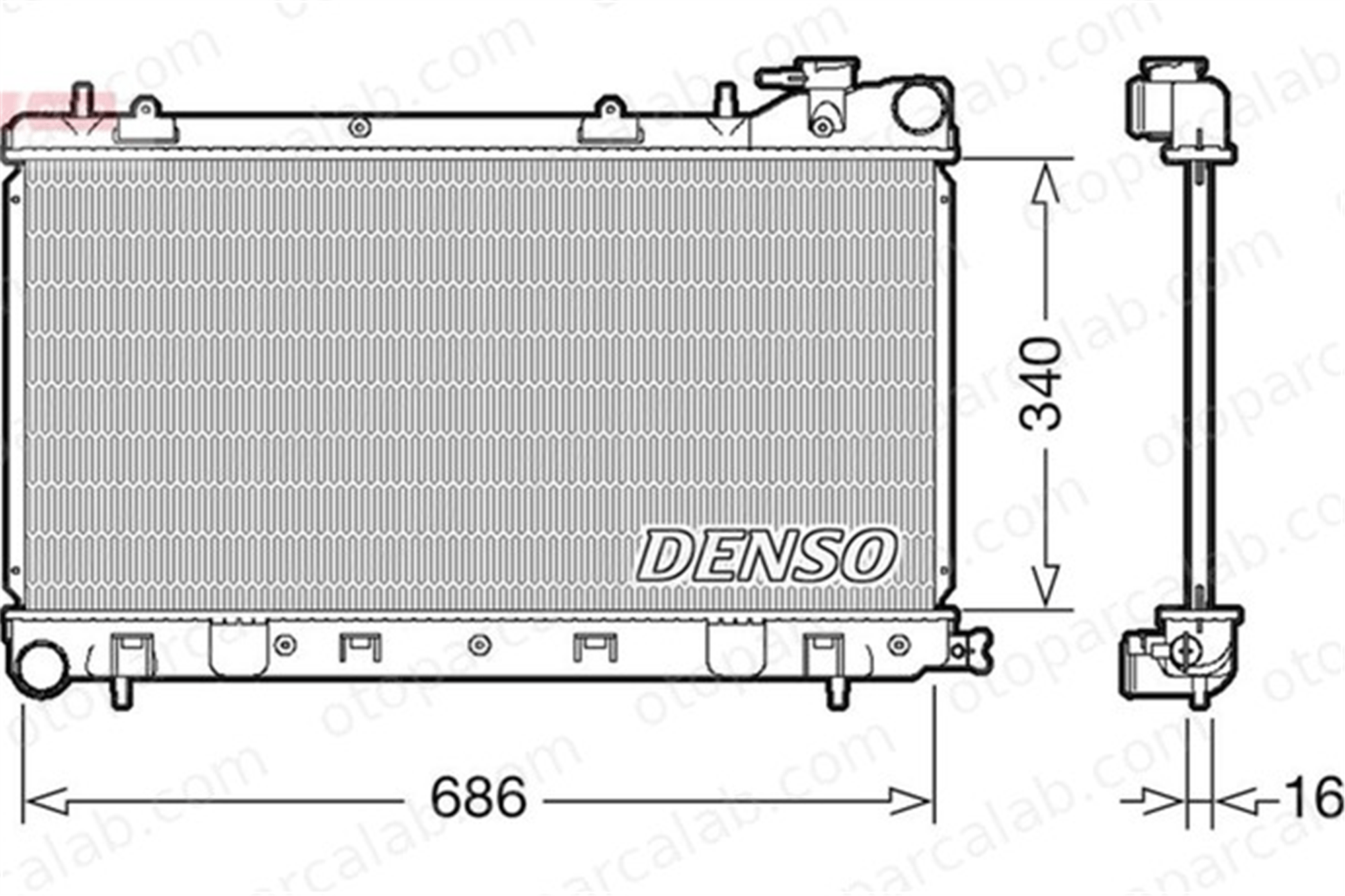 DENSO DRM36017 Su Radyatörü SUBARU FORESTER DRM36017 45111FA200