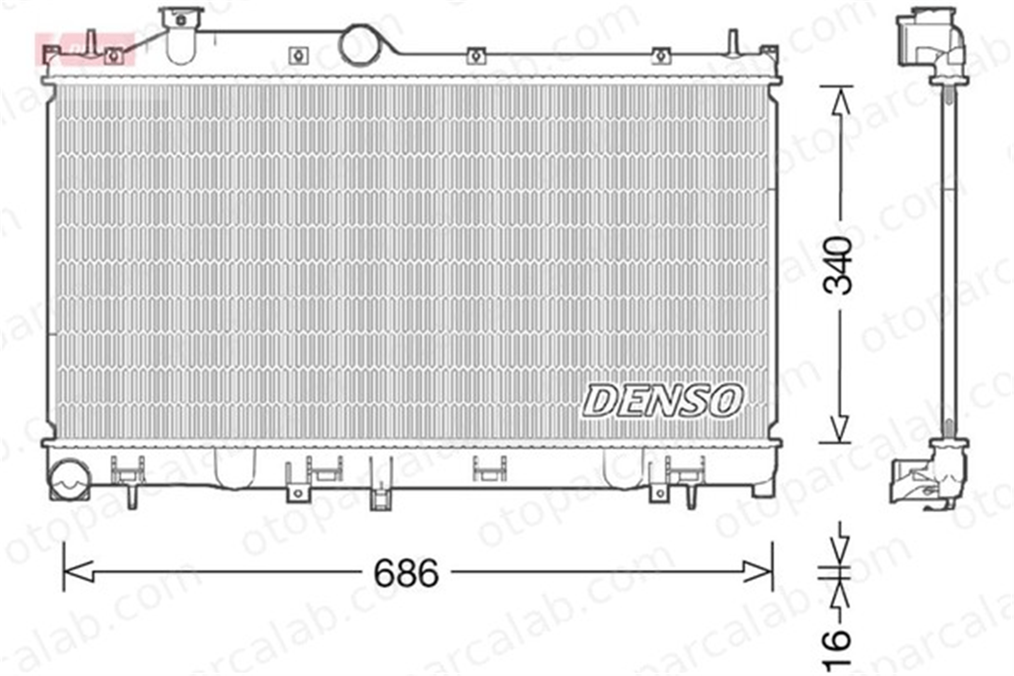 DENSO DRM36021 Su Radyatörü SUBARU FORESTER DRM36021 45111SG000