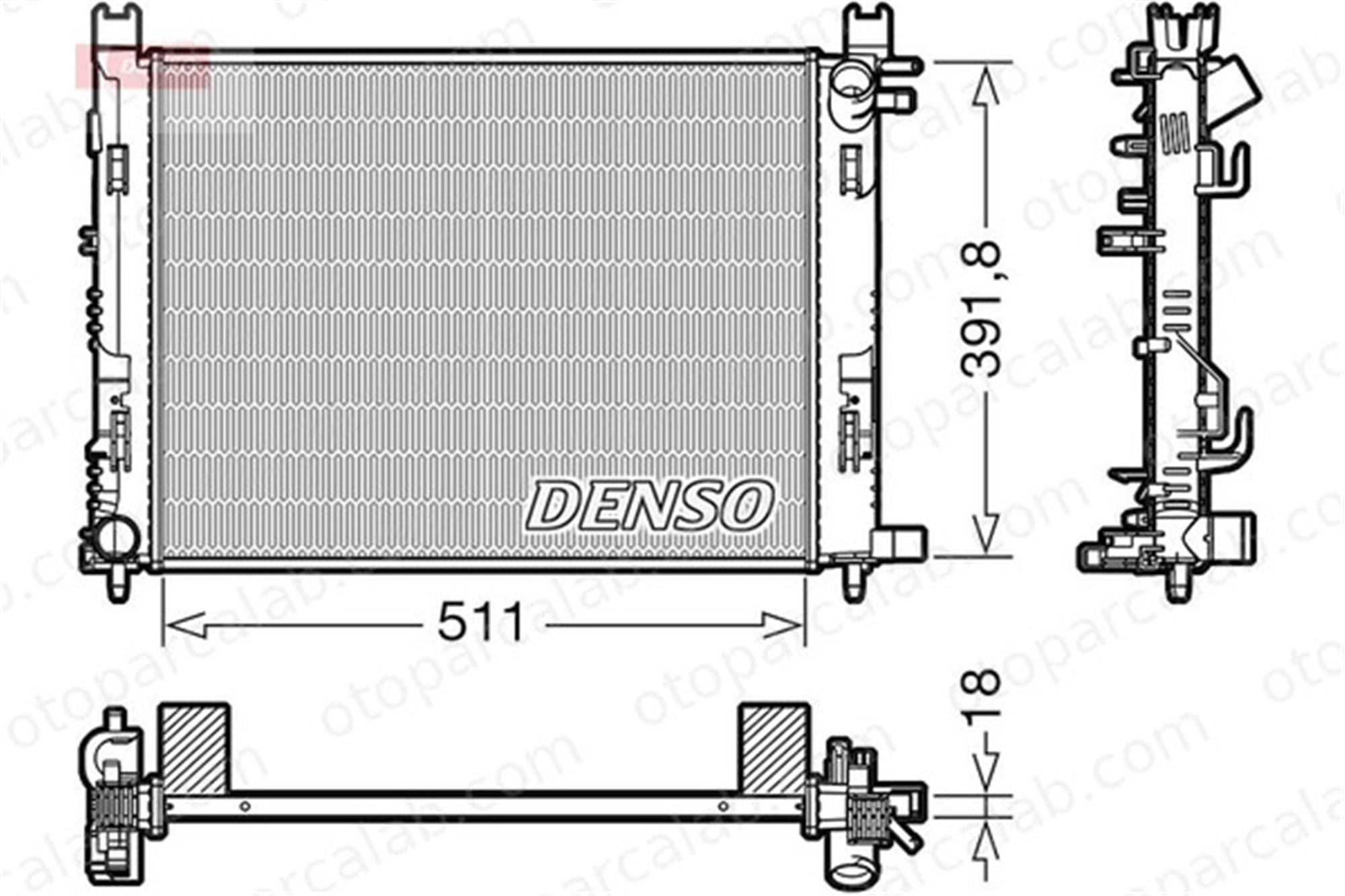 DENSO DRM37002 Su Radyatörü DACIA DUSTER LODGY DRM37002 214100055R