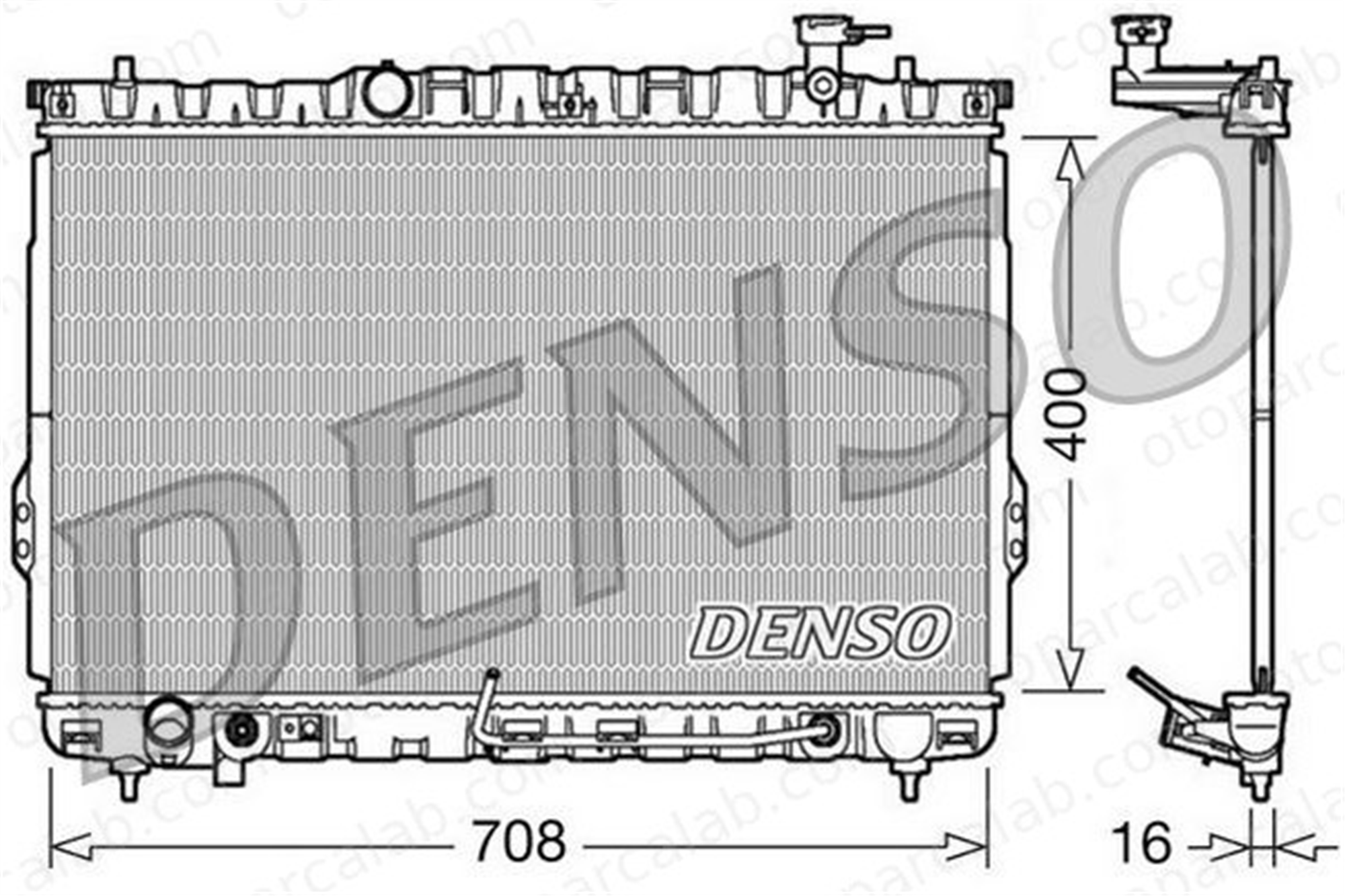 DENSO DRM41002 Su Radyatörü HYUNDAI SANTA FÉ I DRM41002 2531026070