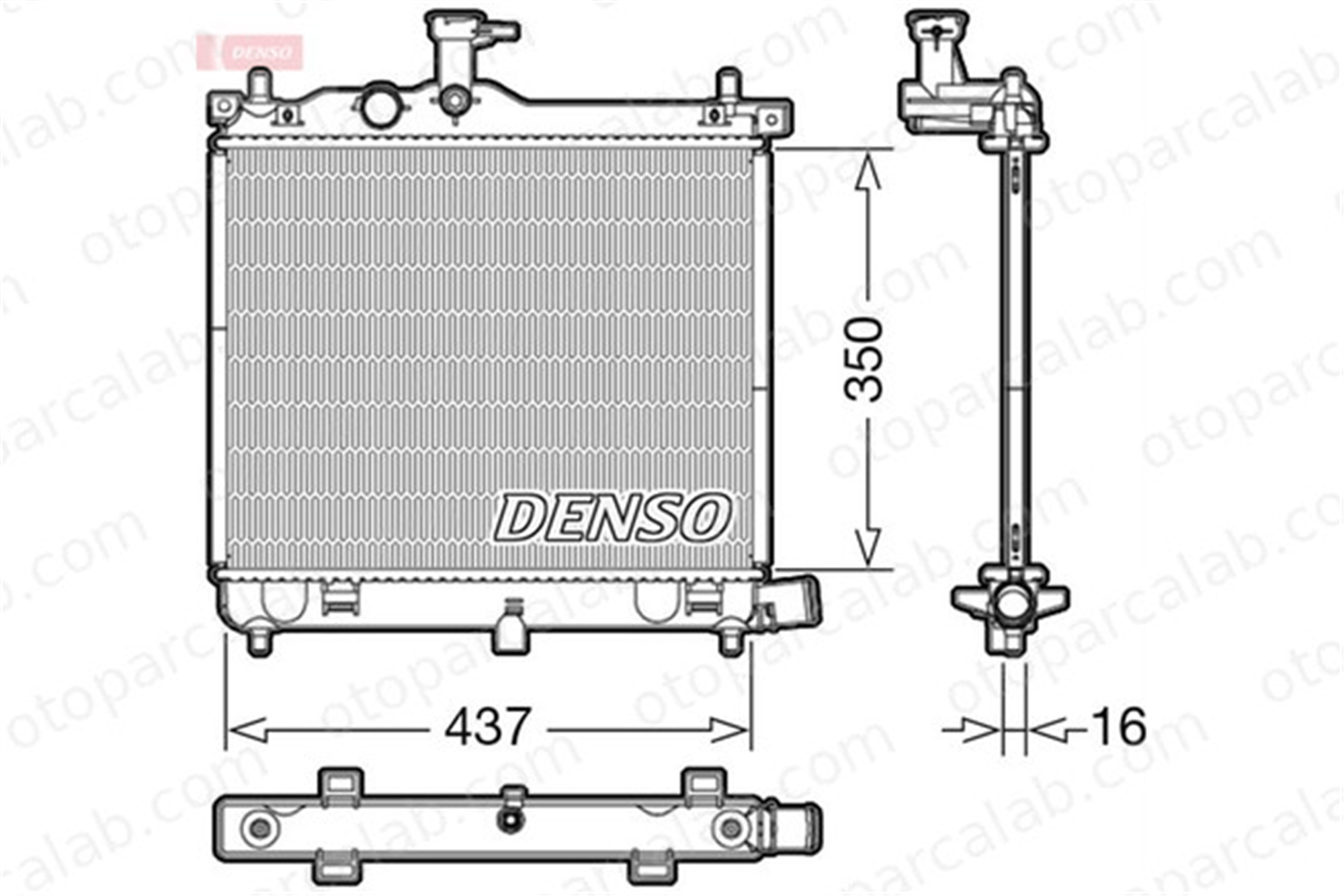 DENSO DRM41009 Su Radyatörü HYUNDAI i10 I DRM41009 253100X100