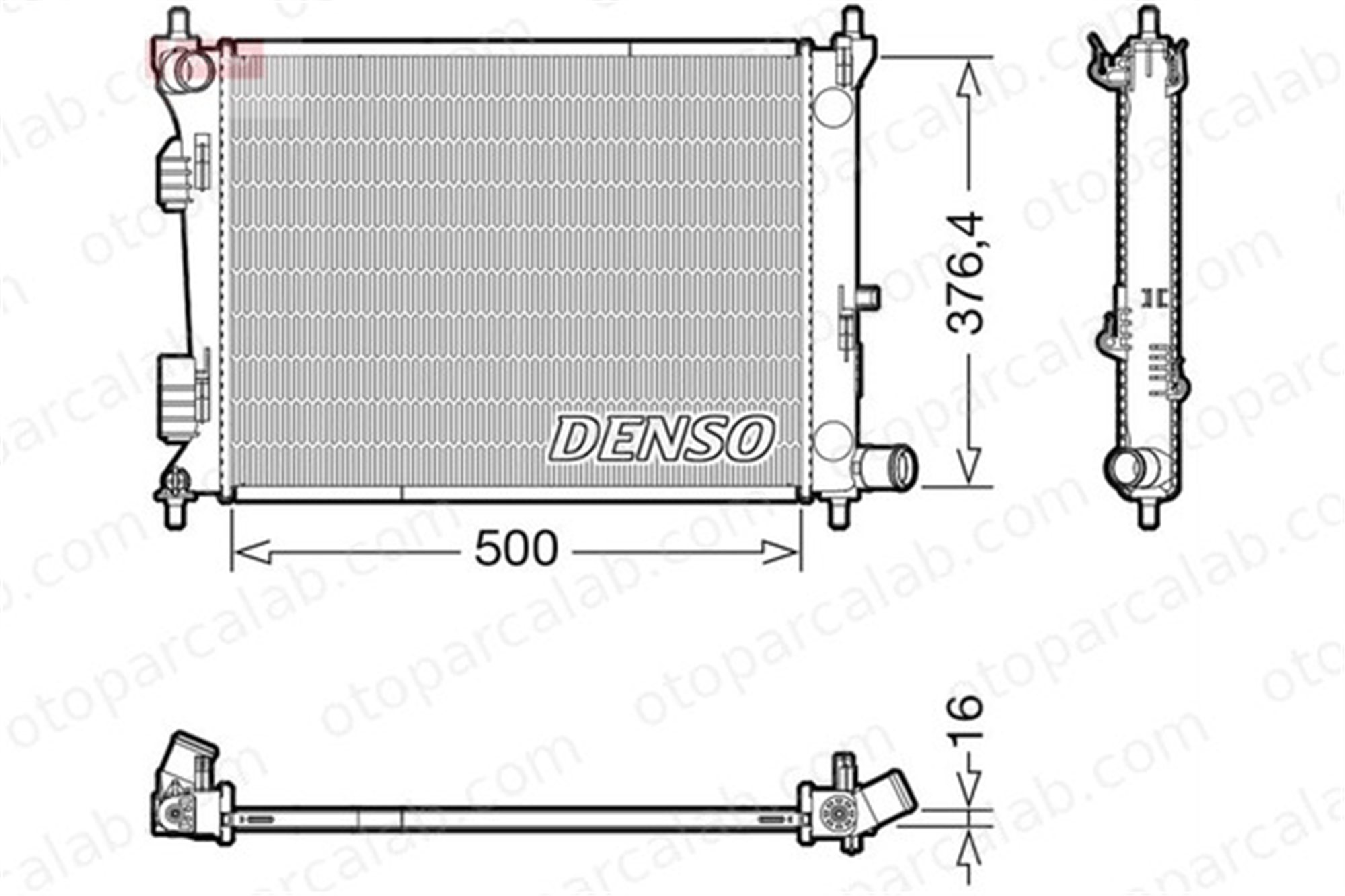 DENSO DRM41017 Su Radyatörü HYUNDAI i20 I KIA RIO III DRM41017 253101R000