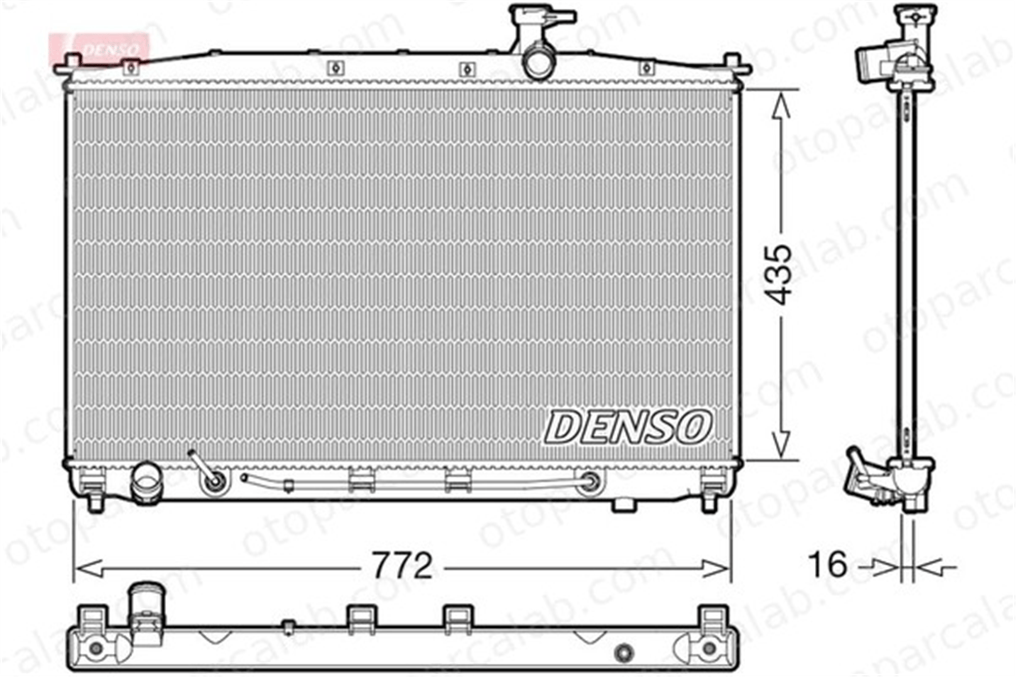 DENSO DRM41024 Su Radyatörü HYUNDAI SANTA FÉ II SANTA FÉ II Kasa/SUV DRM41024 253100W100
