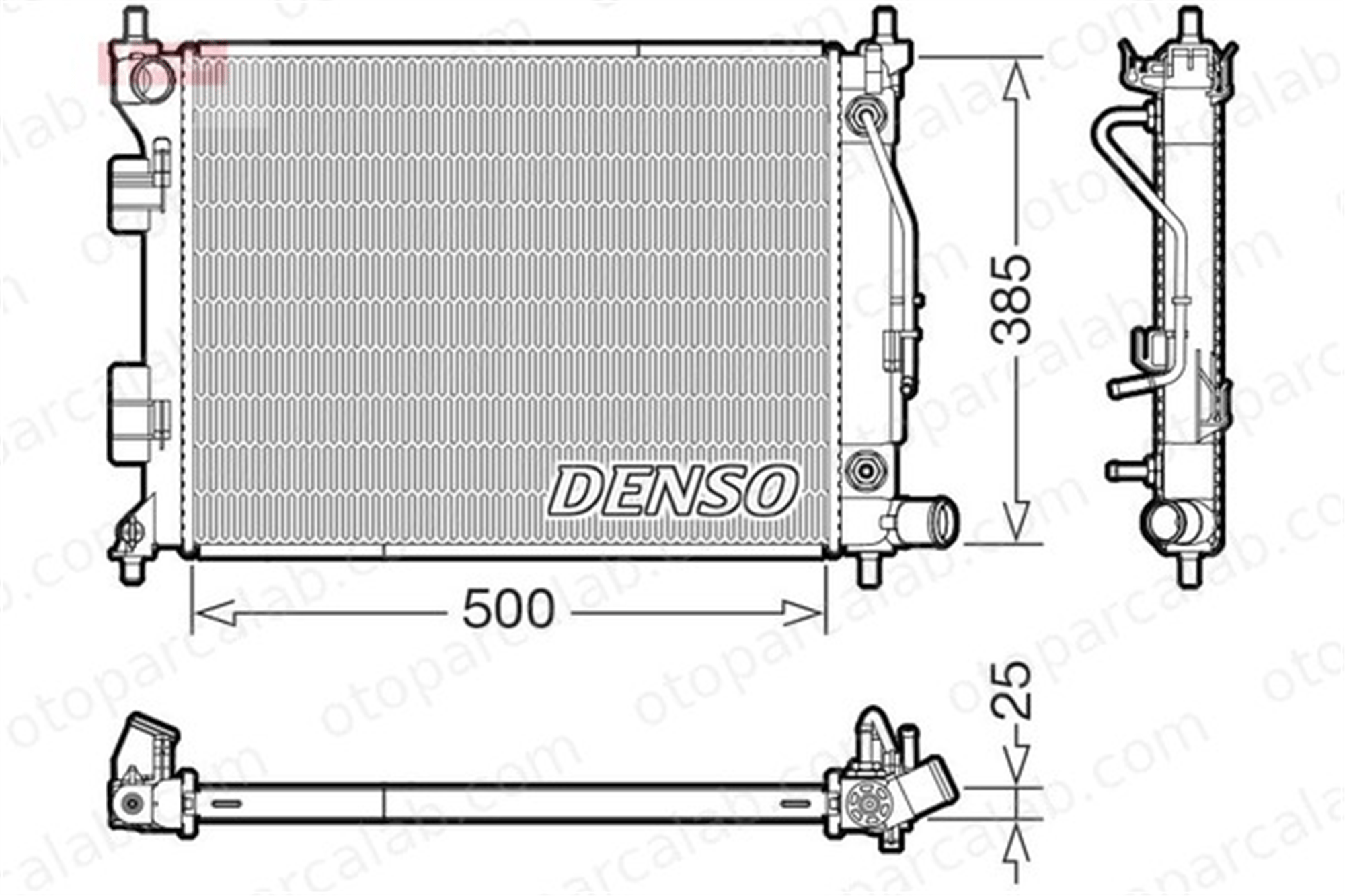 DENSO DRM41033 Su Radyatörü HYUNDAI i20 ACTIVE i20 II DRM41033 25310C8050