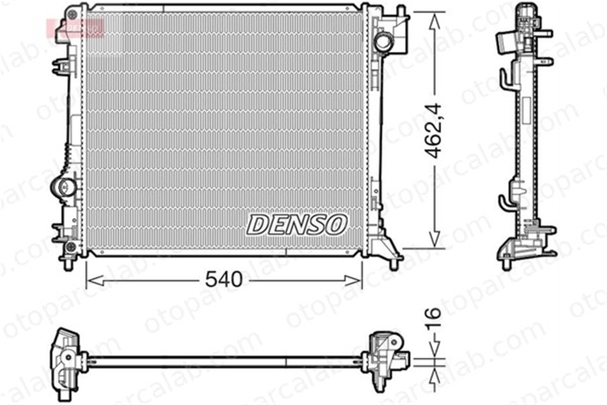 DENSO DRM46063 Su Radyatörü NISSAN QASHQAI II SUV RENAULT KADJAR DRM46063 214104ED0A