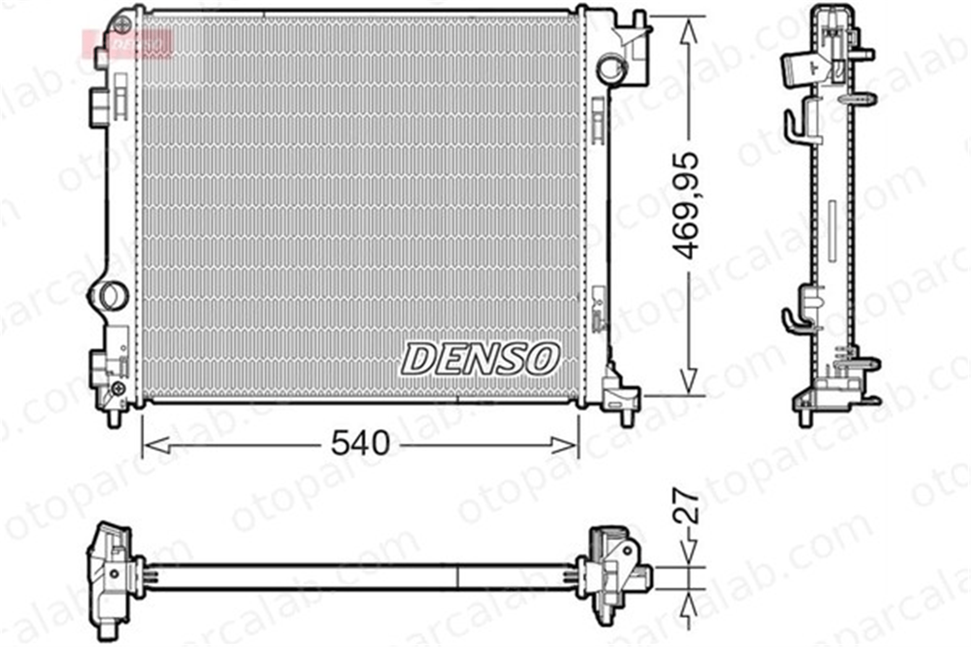 DENSO DRM46065 Su Radyatörü NISSAN X-TRAIL III RENAULT KOLEOS II DRM46065 214104BD0A
